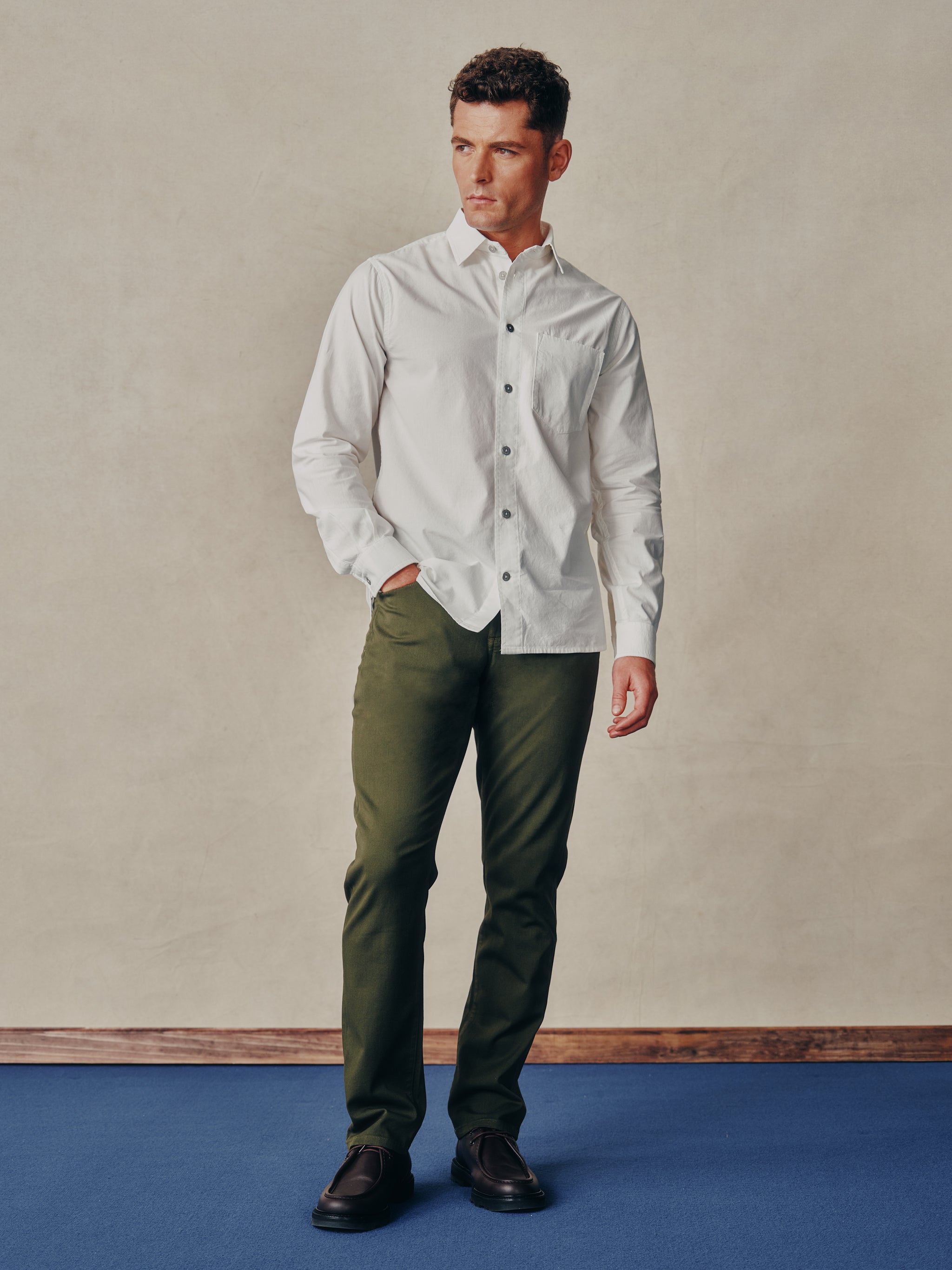 Russell Slim Straight Pants | Forest