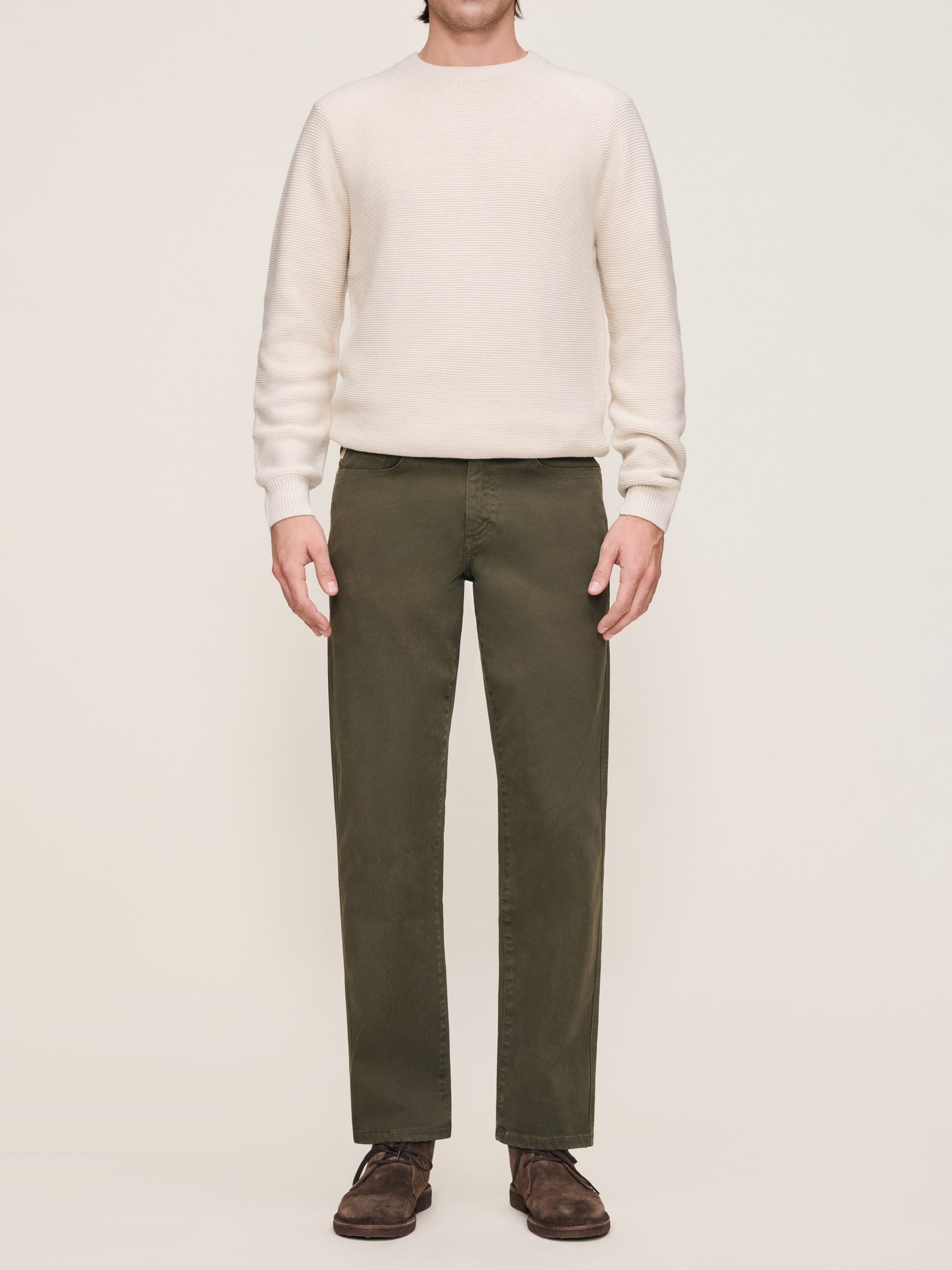 Noah Straight Pants | Military Green