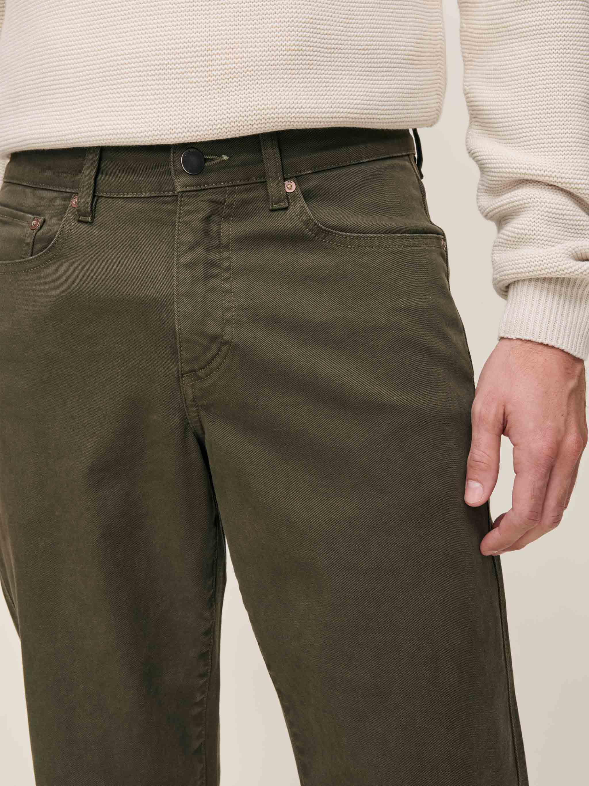 Noah Straight Pants | Military Green