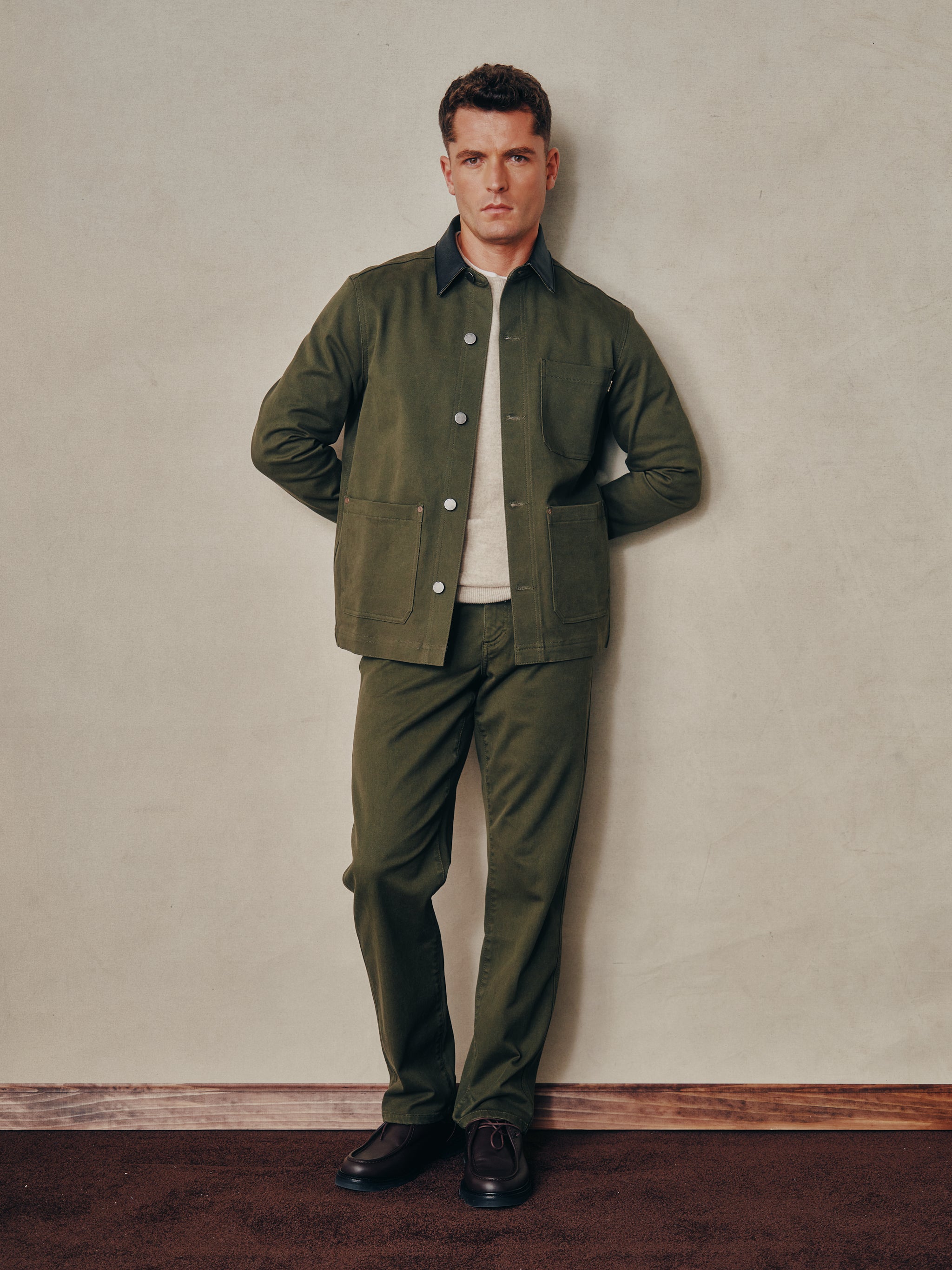 Noah Straight Pants | Military Green