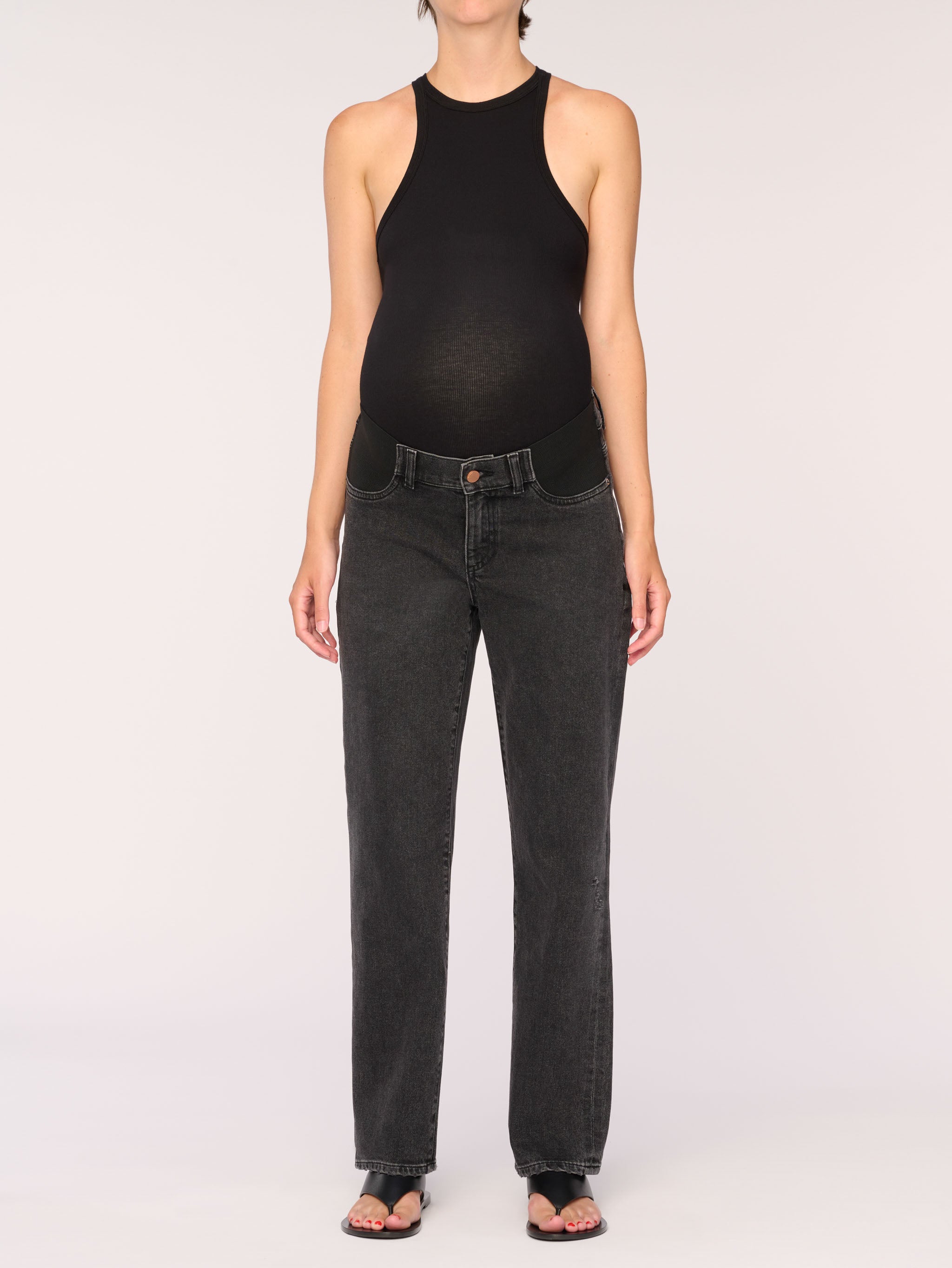 Enora Maternity Straight Cigarette Jeans | Nightshade