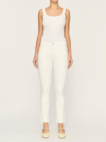 Mara Straight Mid Rise Instasculpt 27" Jeans | White