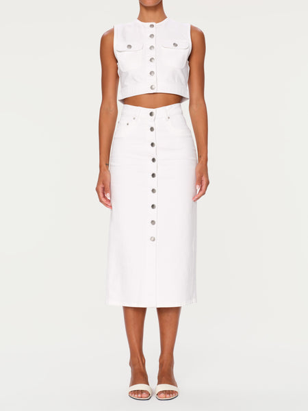 フォクシー デイジーリン High-Hip Skirt Kwunbwa Women's High Split Maxi Denim Skirt High Waisted