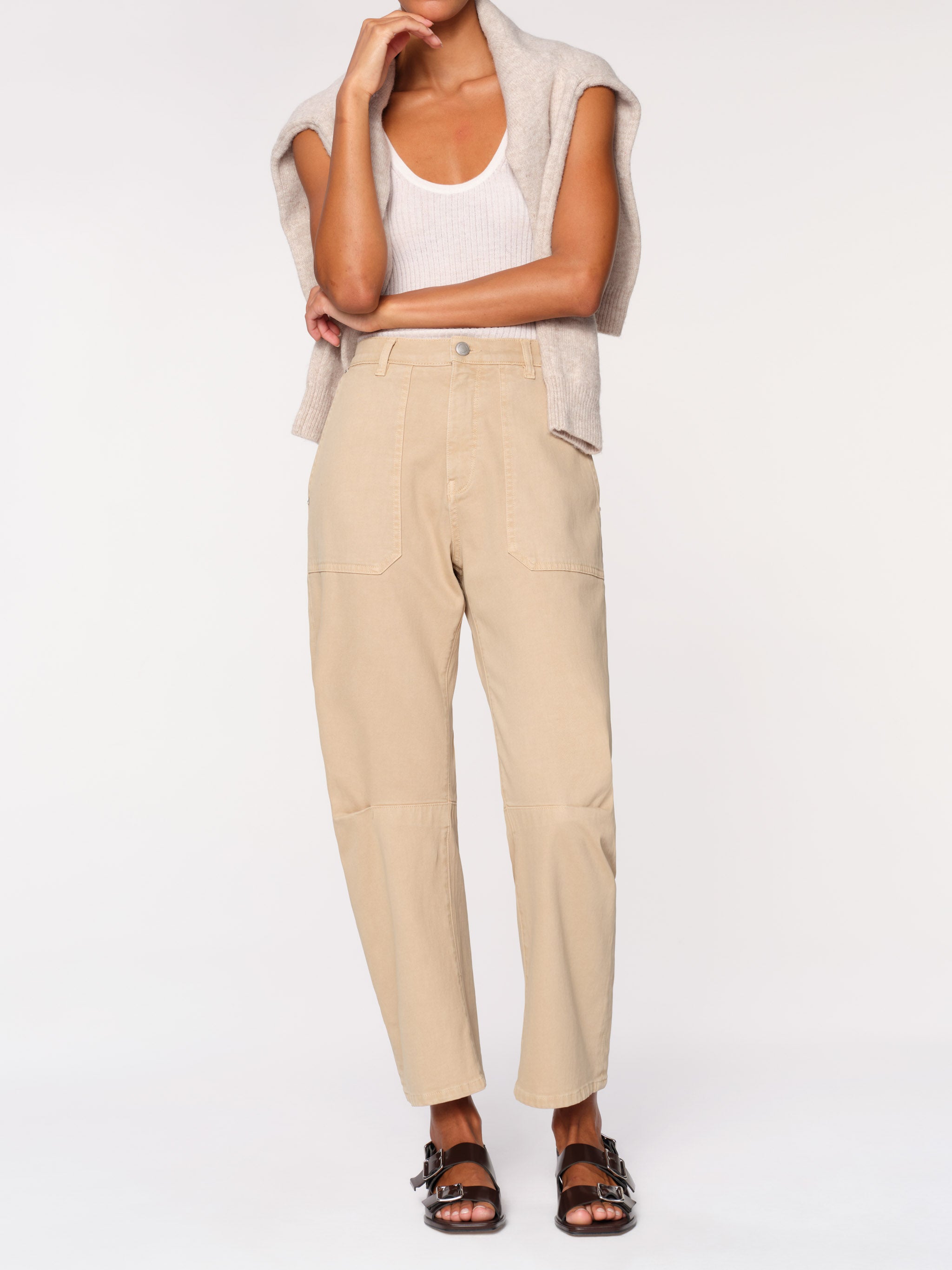 Women's Khaki Twill Jogger