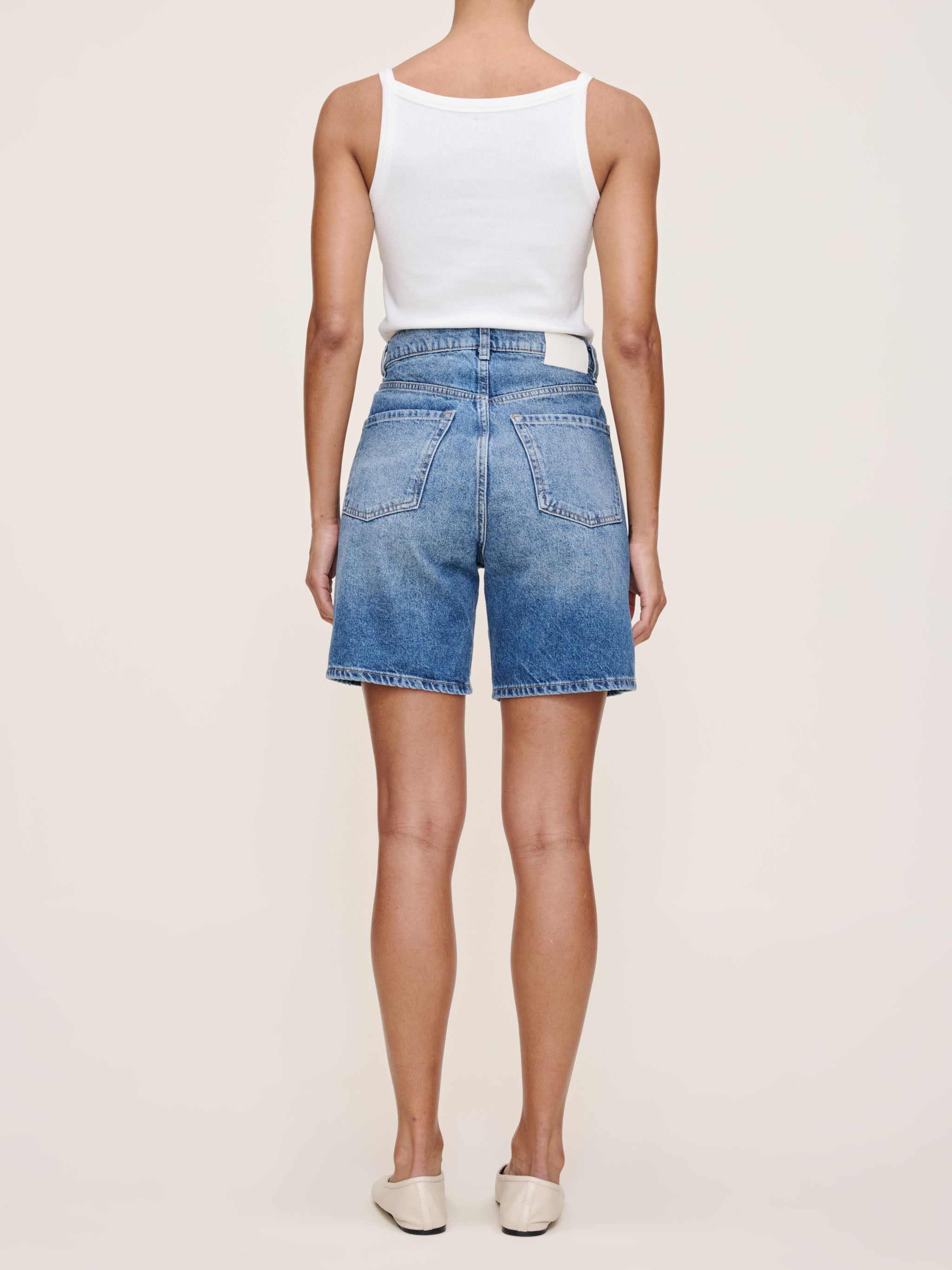 women's barrel blue jean