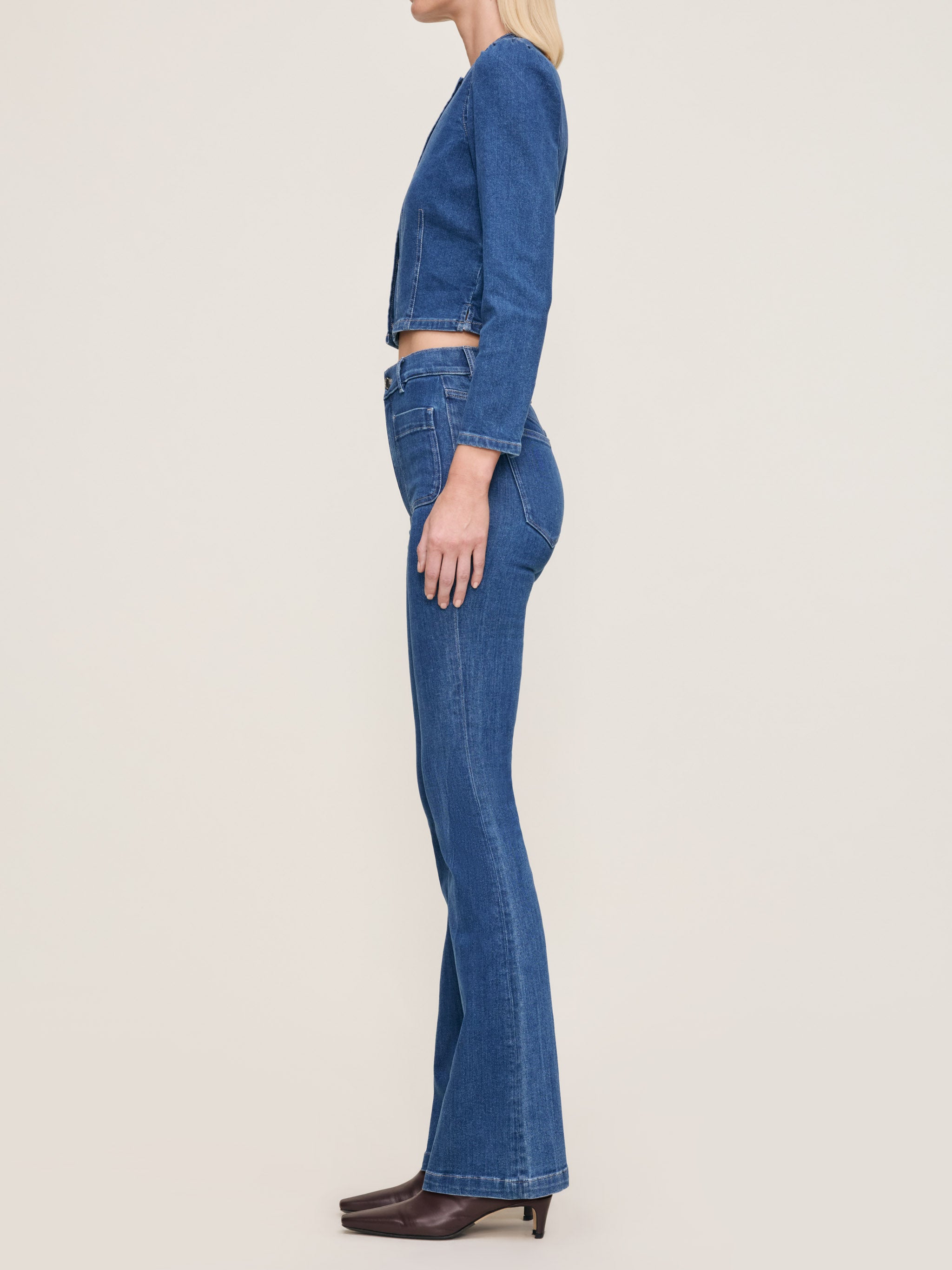 women's shirt blue jean