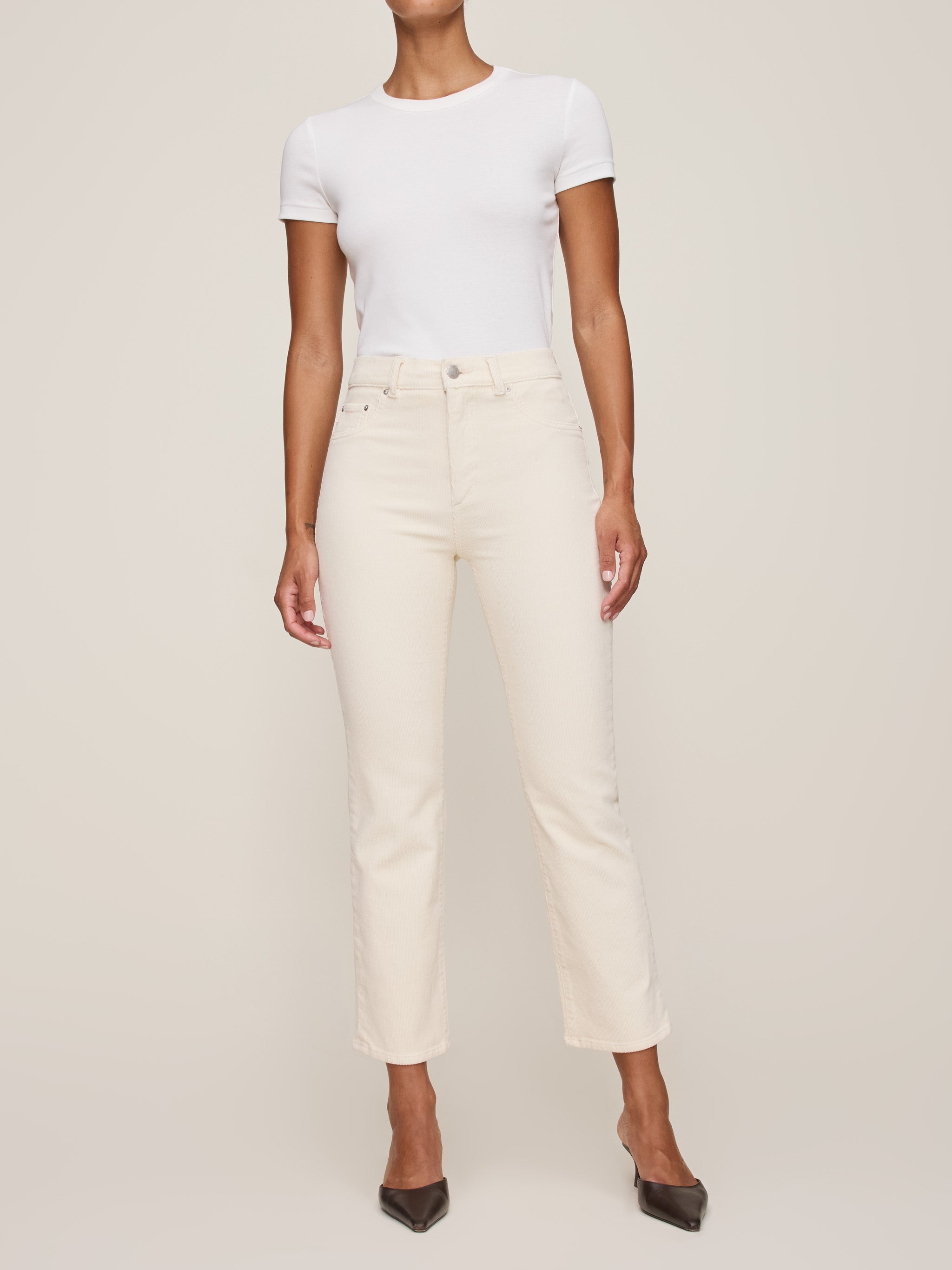 Patti Straight High Rise Ankle Jeans | Manilla
