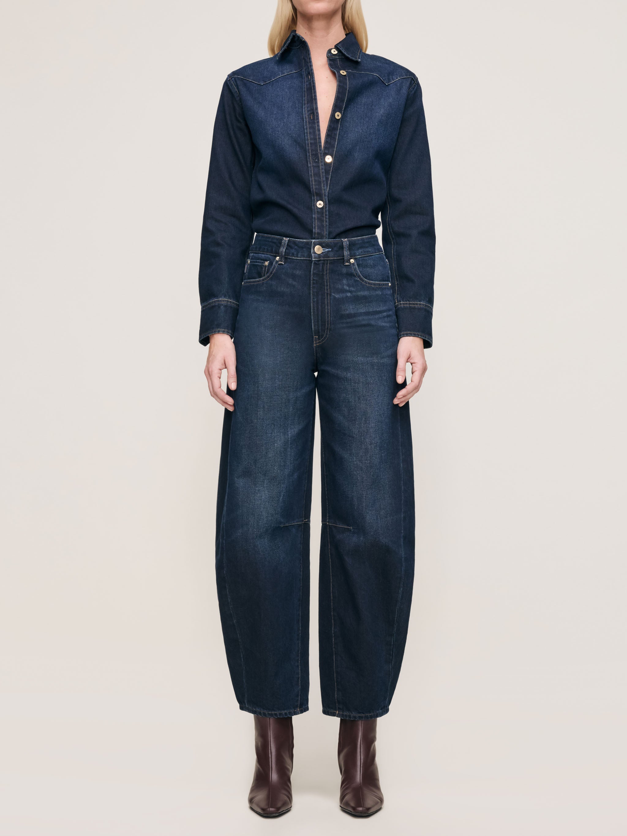 women's straight blue jean