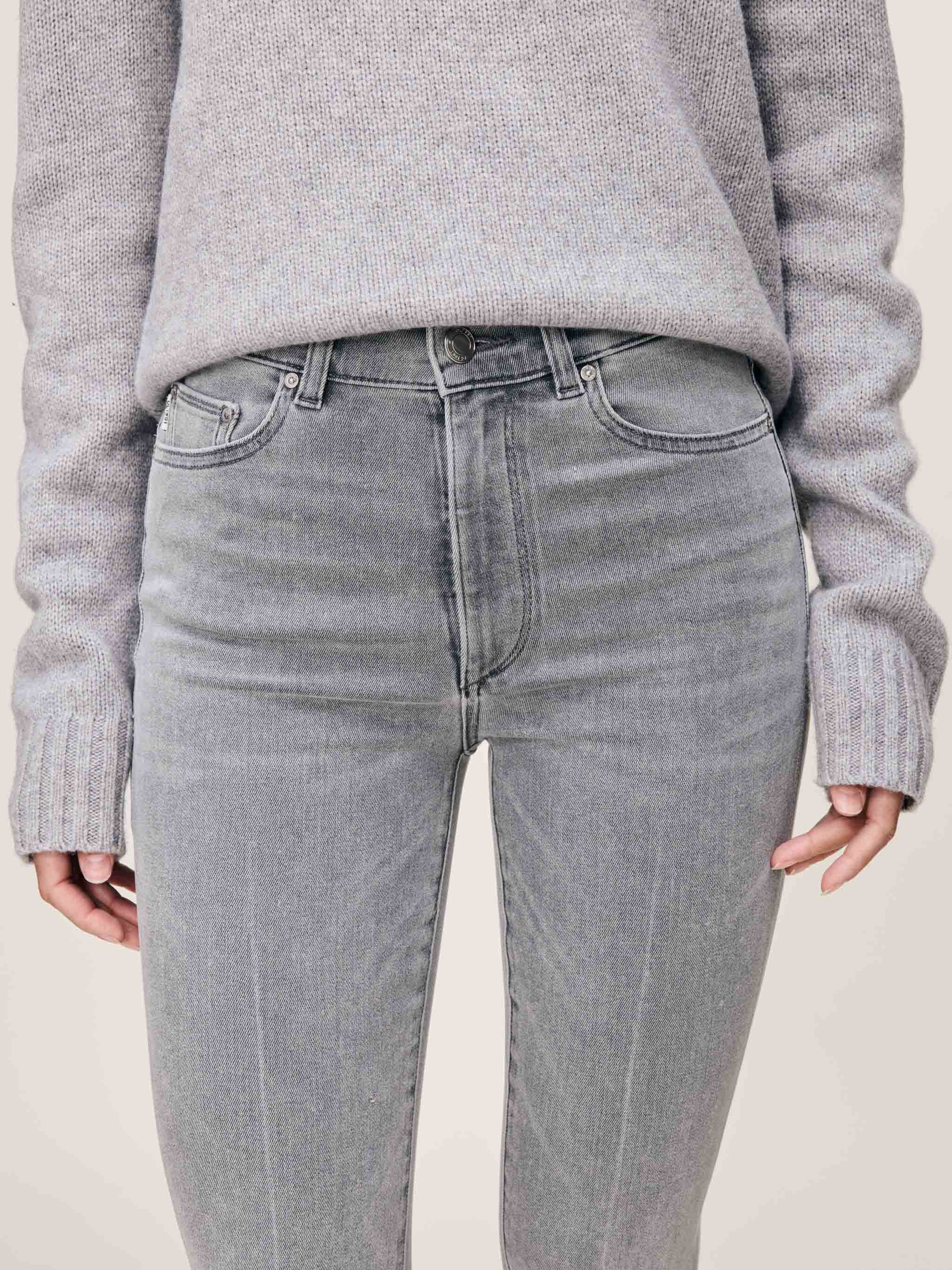 women's bootcut grey jean