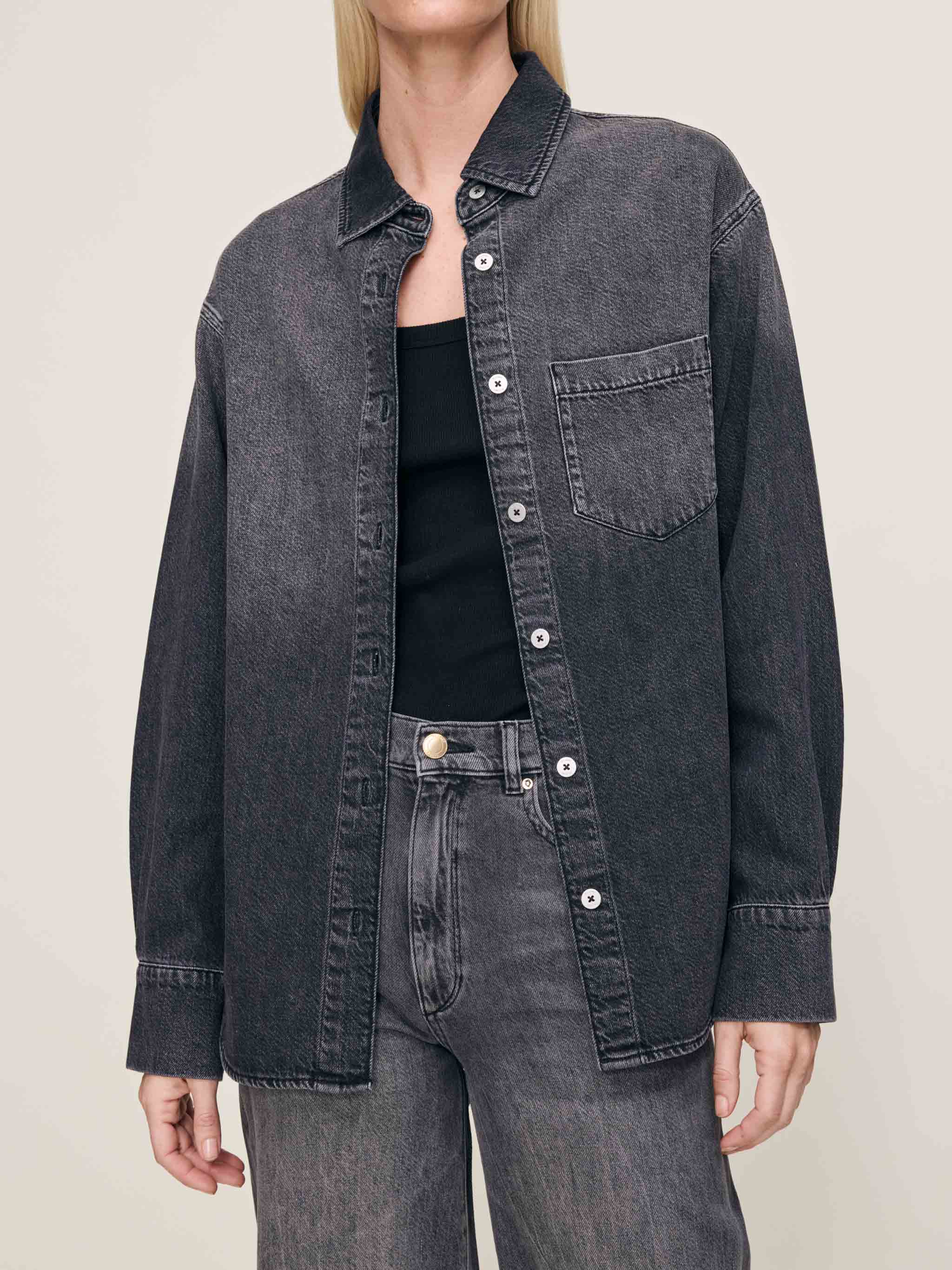 women's shirt black jean