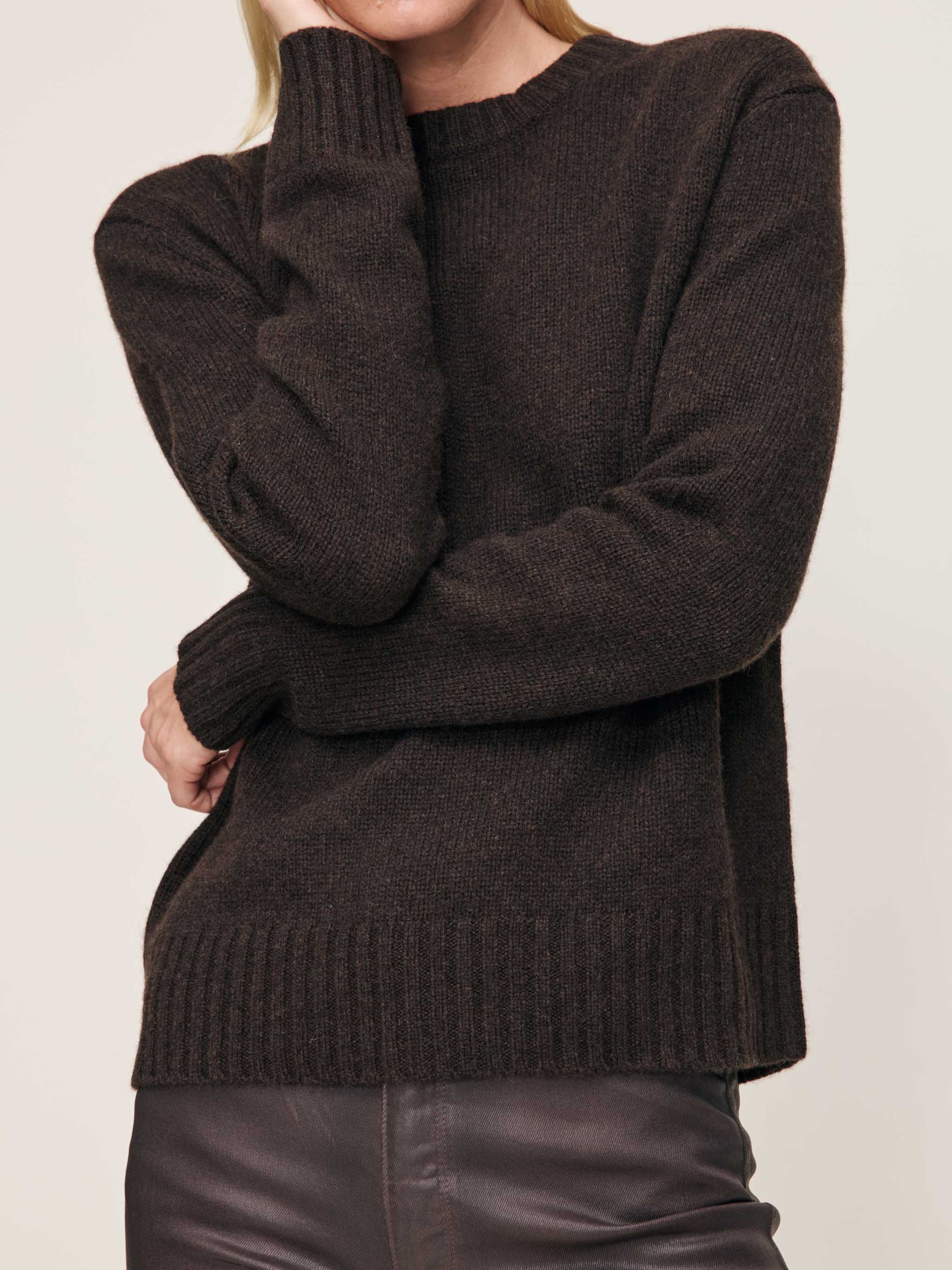 Crewneck Women Sweater | Umber