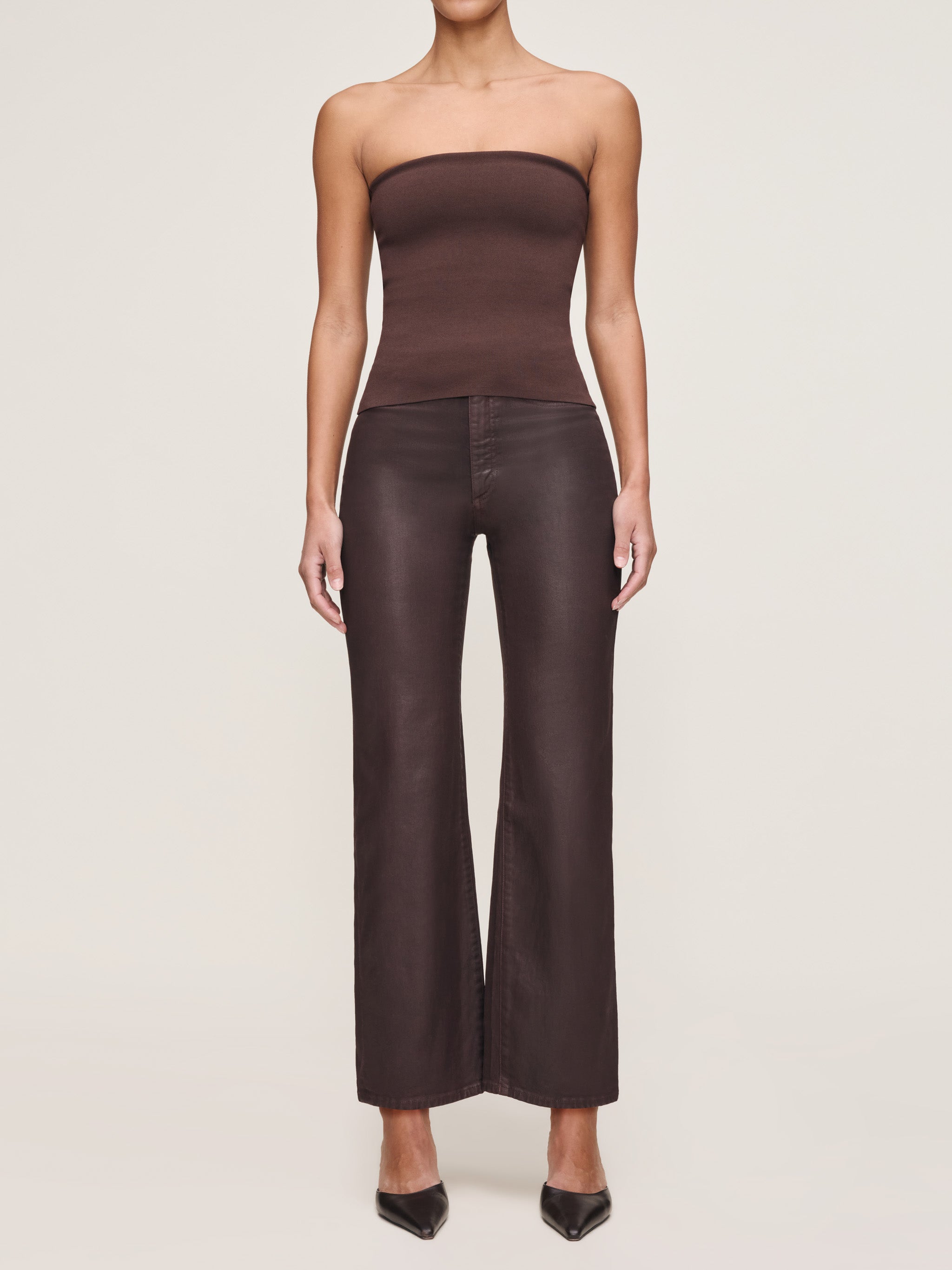 women's brown top