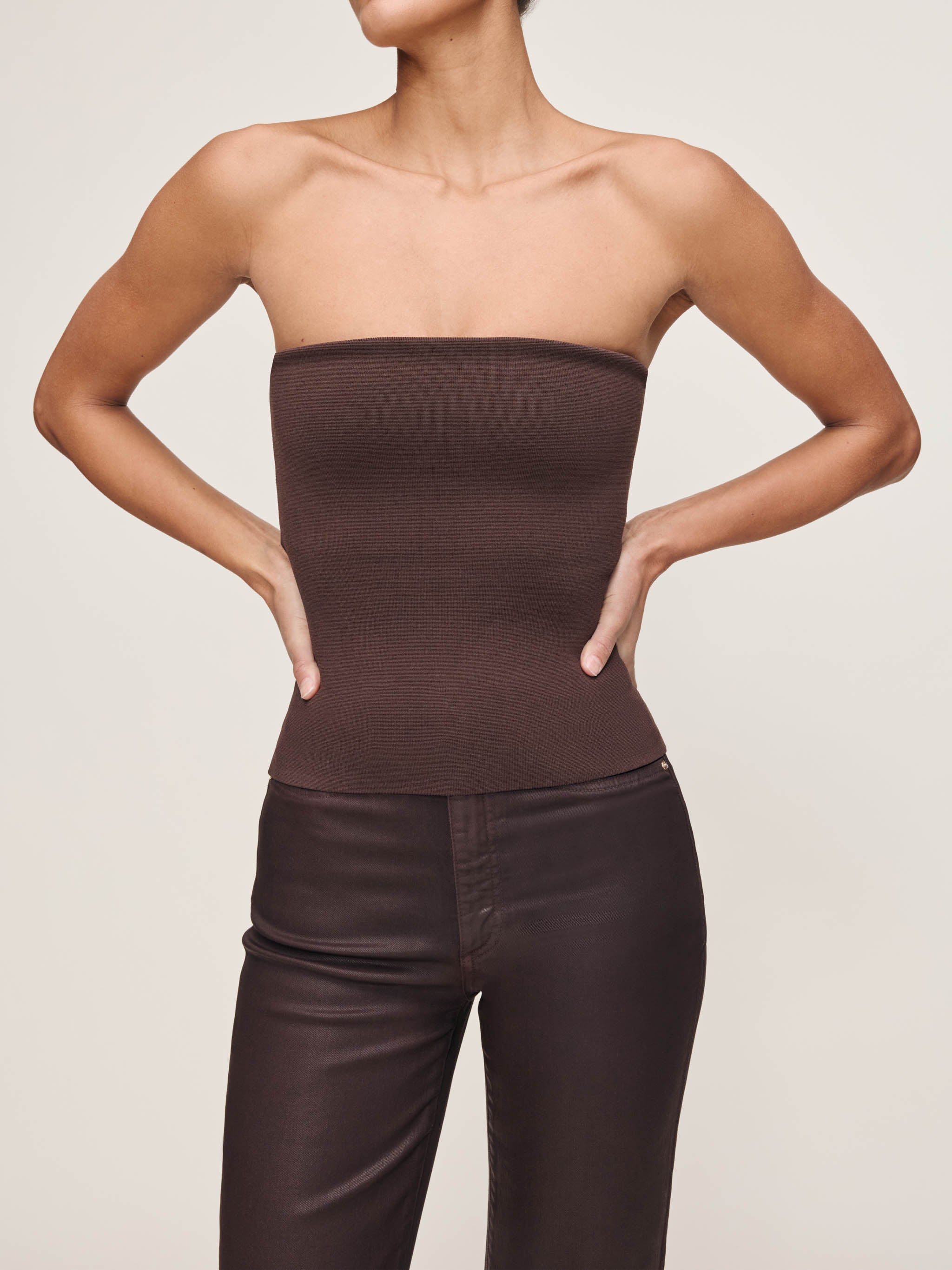 women's brown top