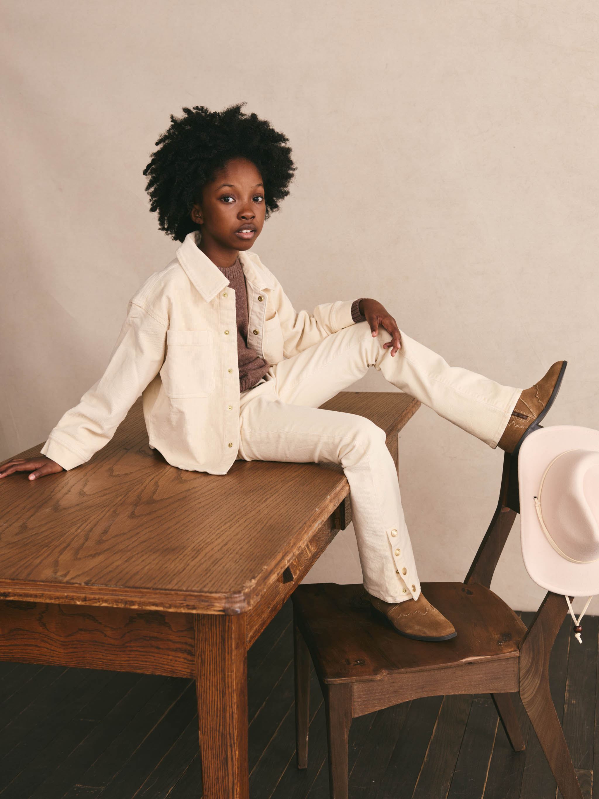 Claire Boot High Rise | Manilla Corduroy