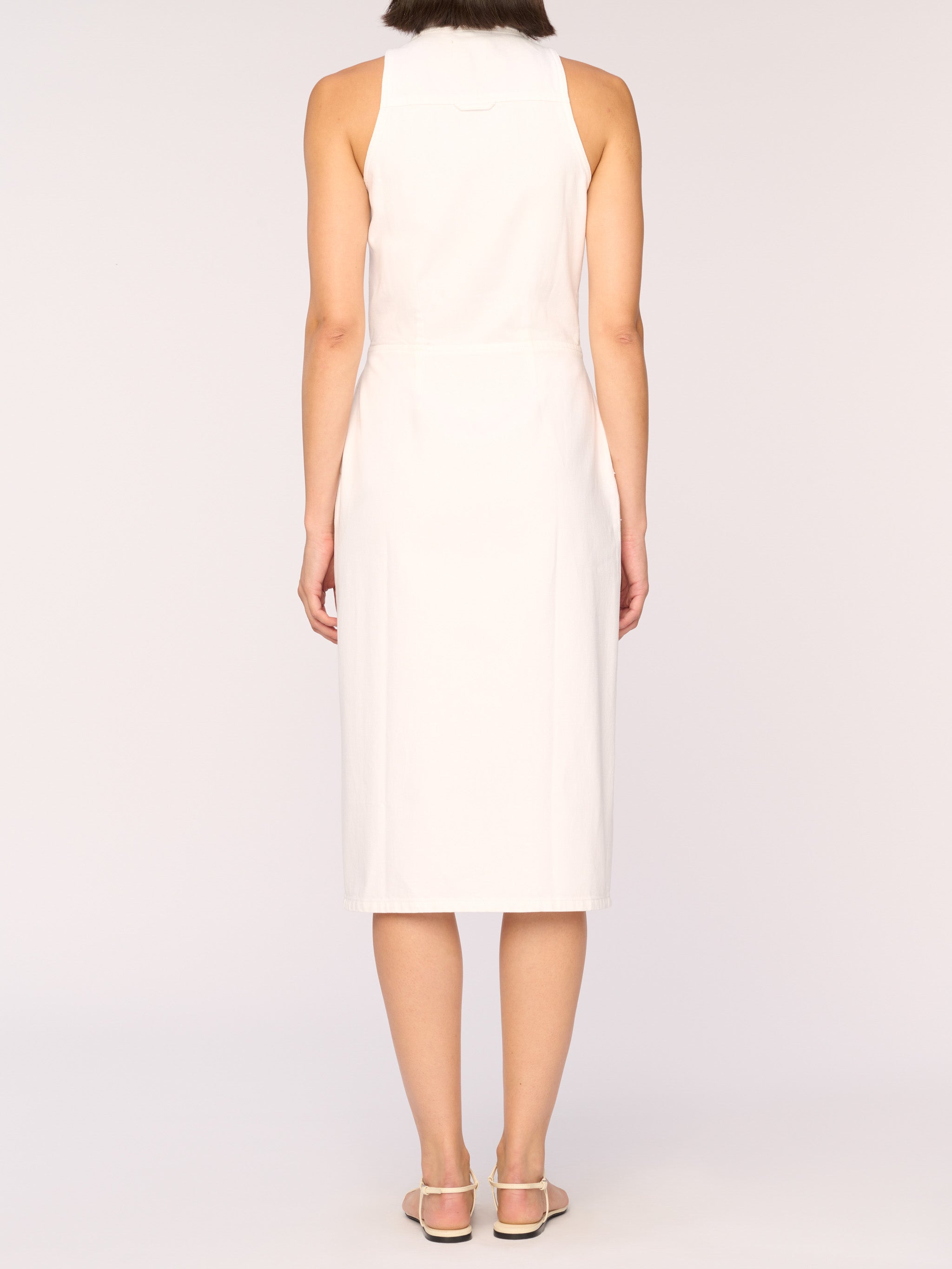Daphne Denim Dress Midi | White