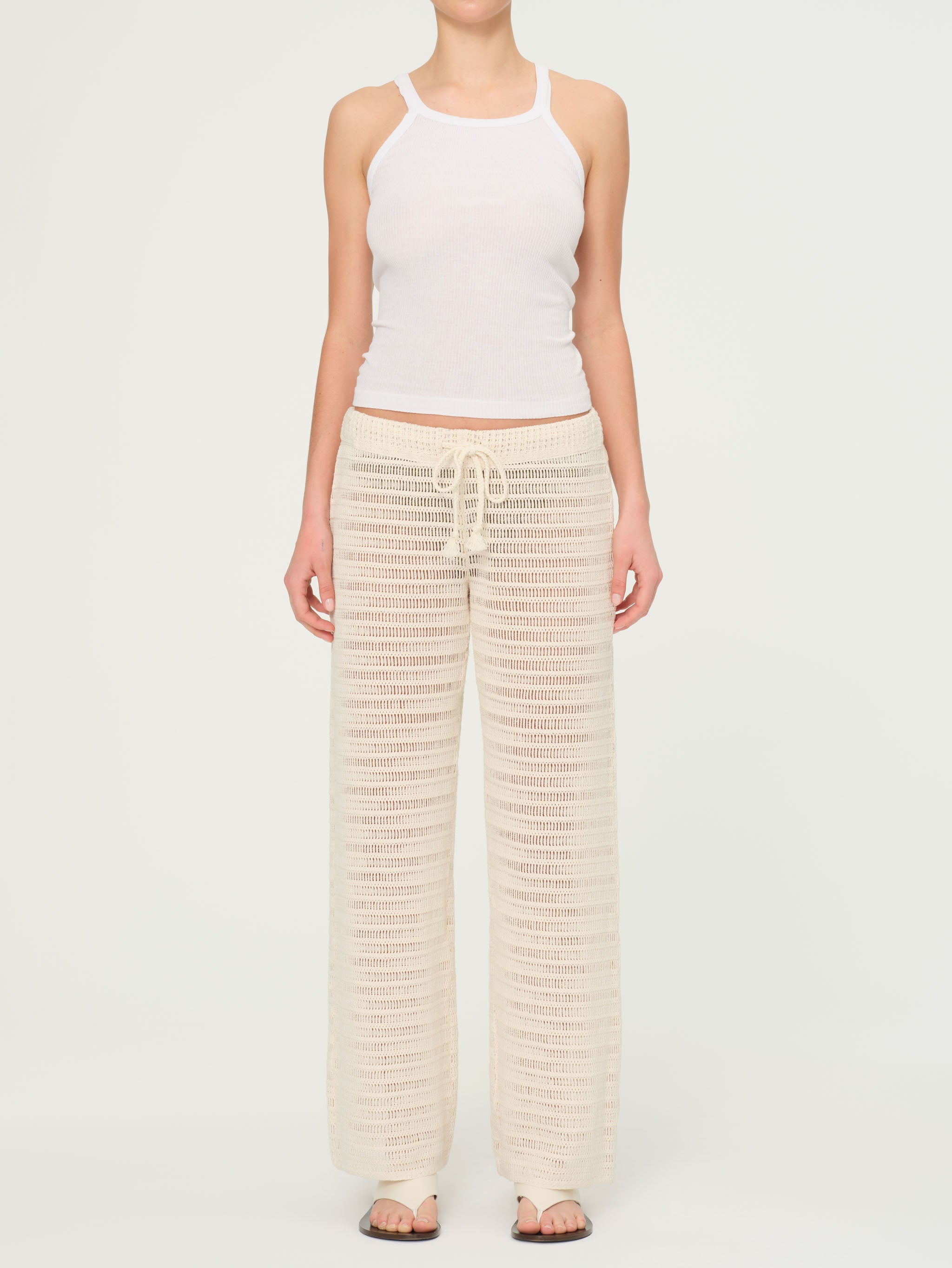women's straight white pants