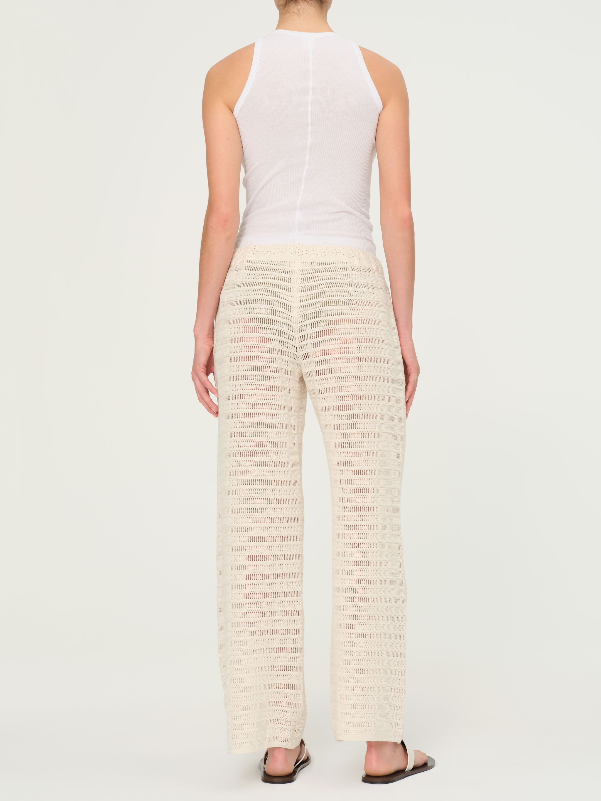 women's straight white pants
