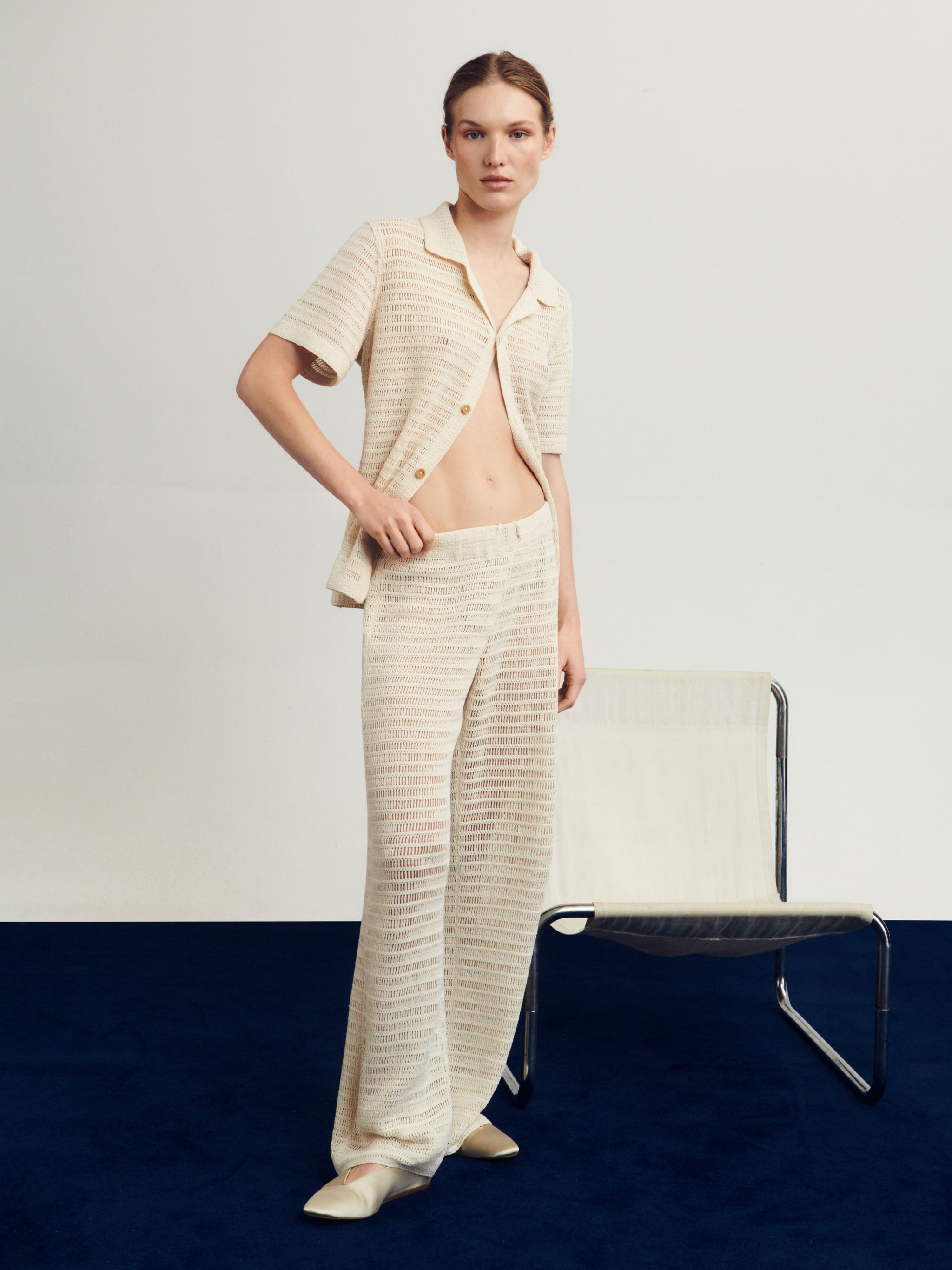 women's straight white pants