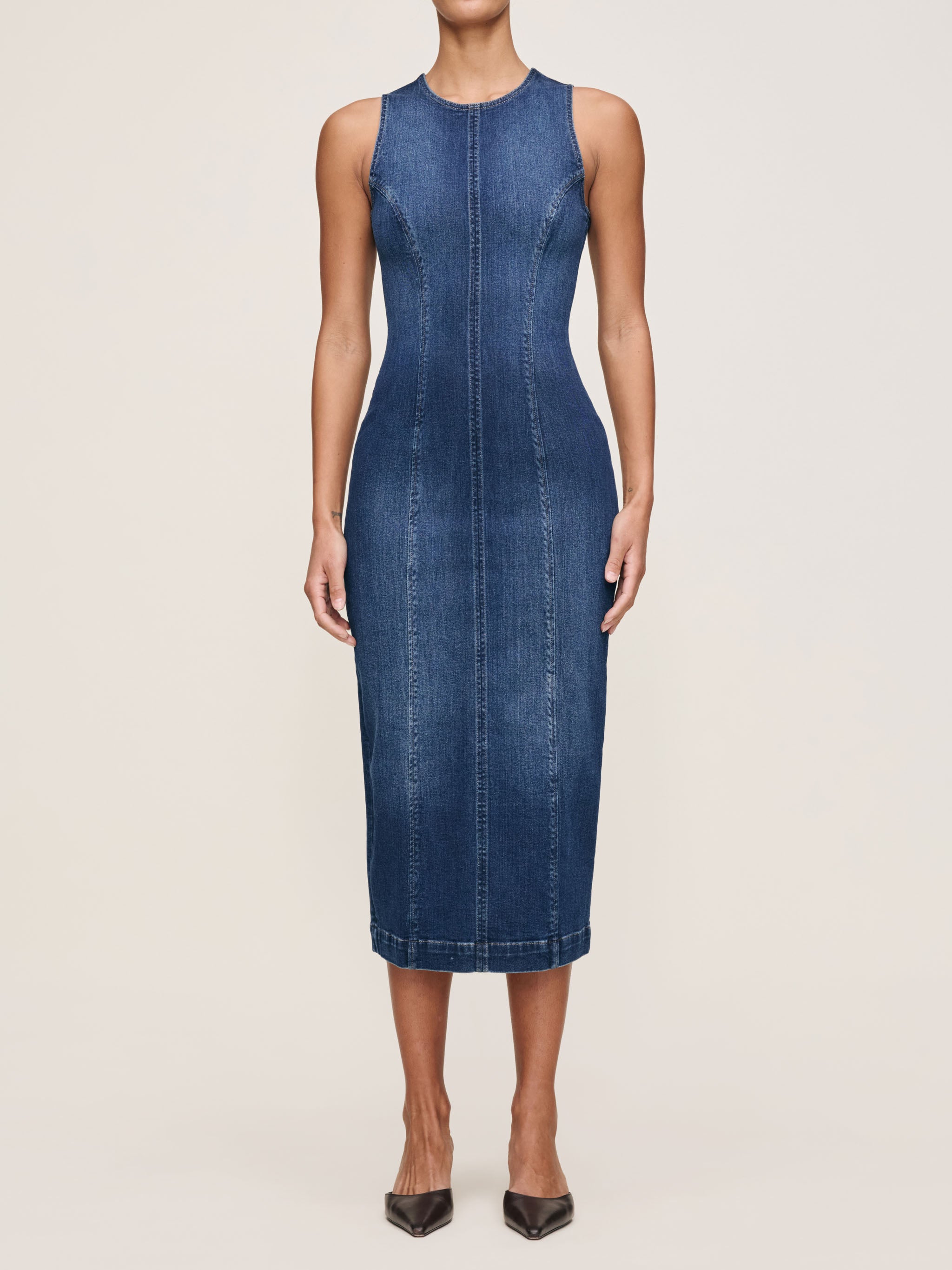 women's dress blue denim