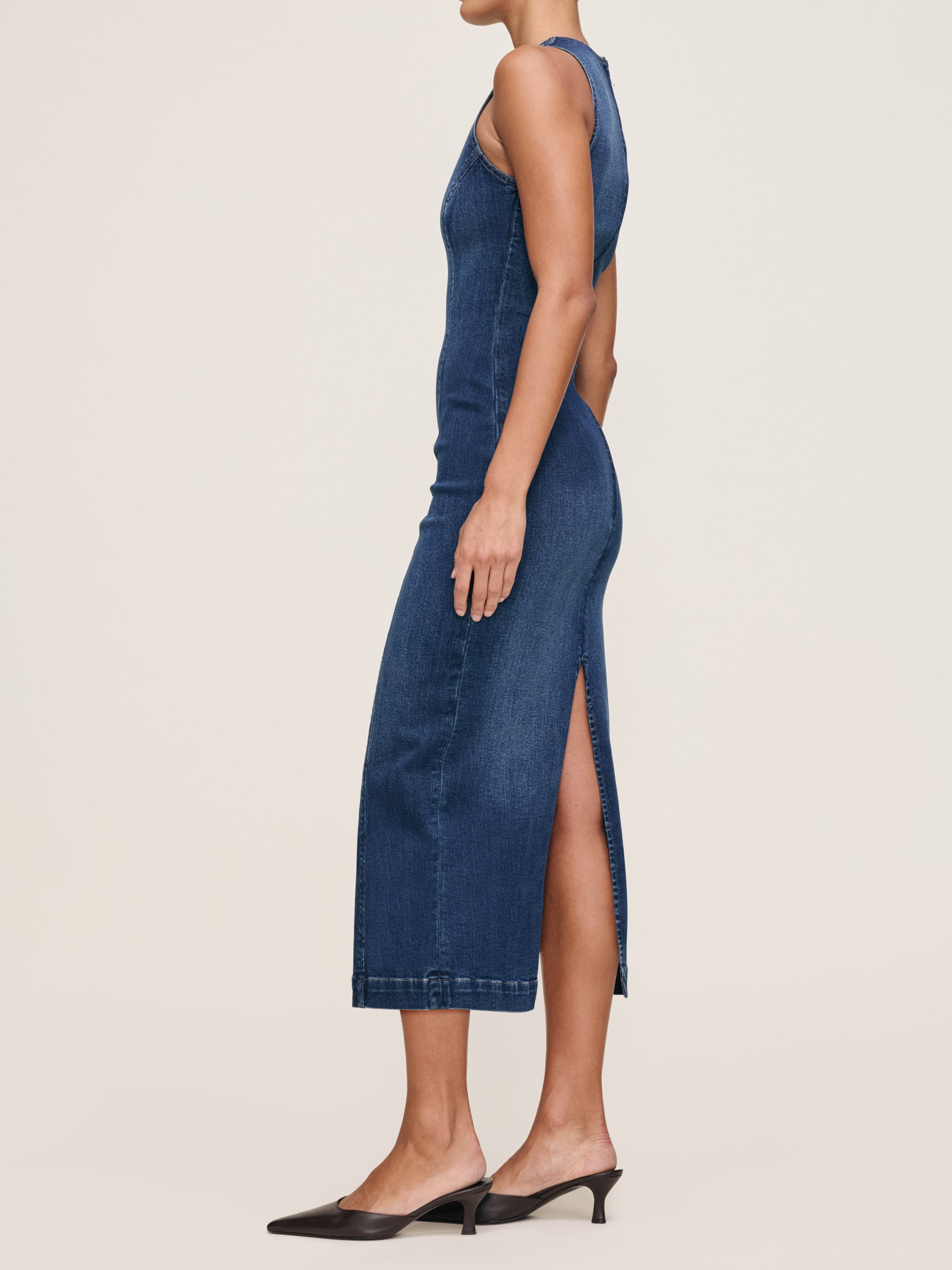 women's dress blue denim