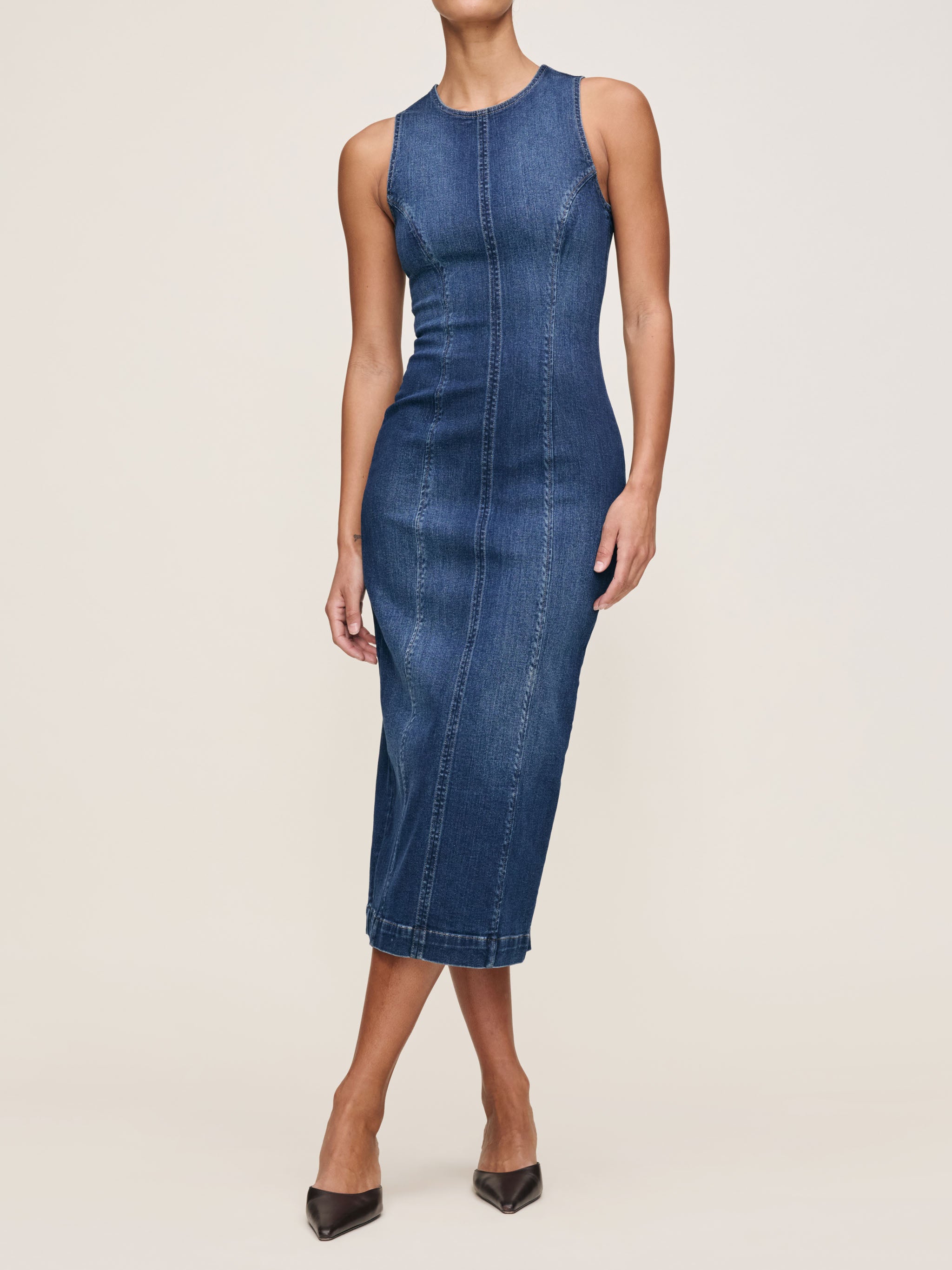 women's dress blue denim