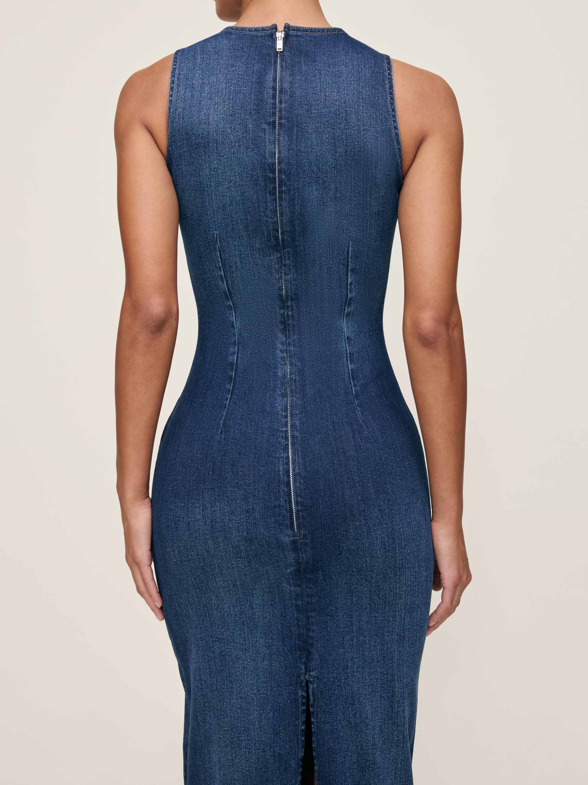 women's dress blue denim