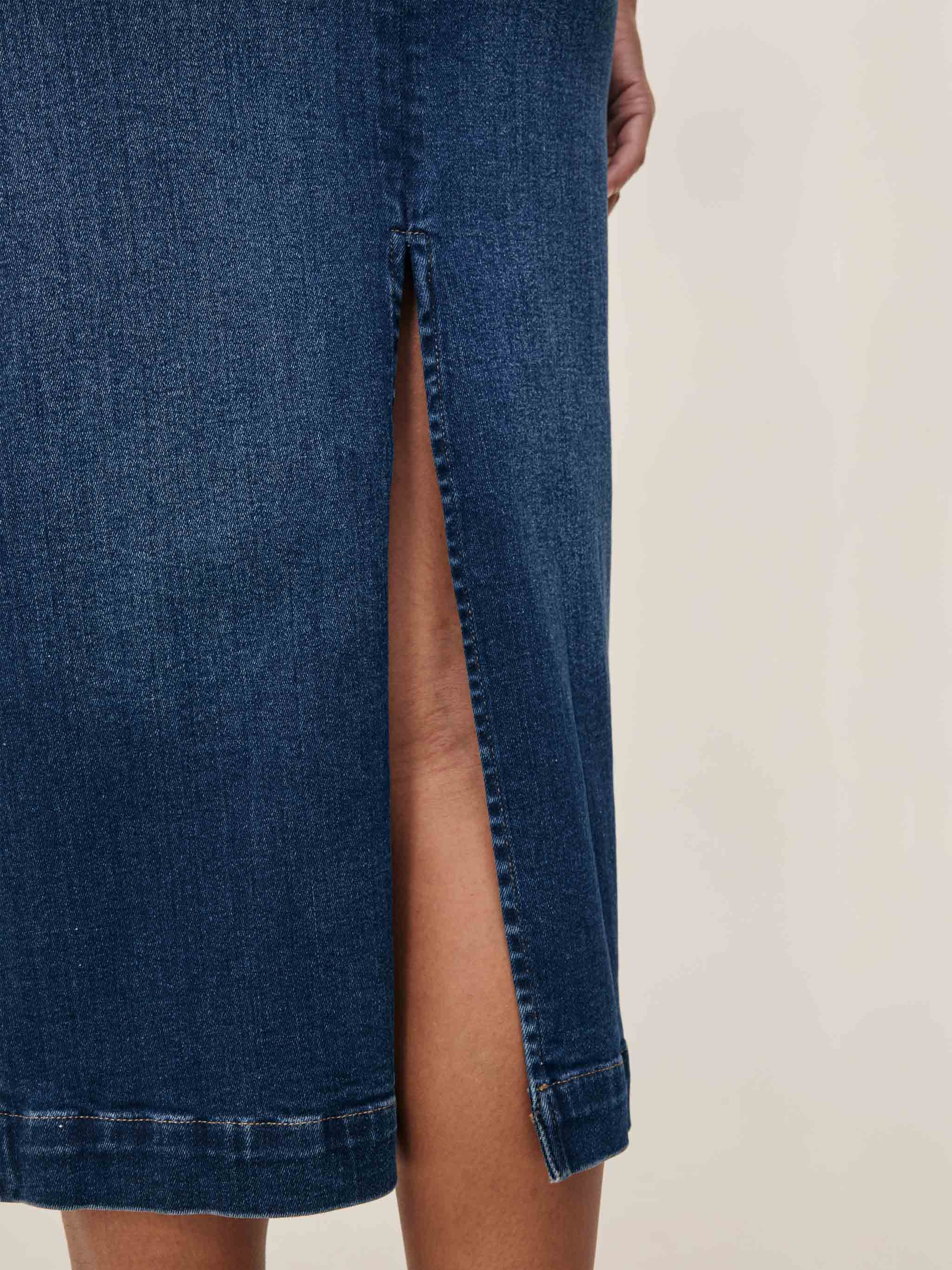 women's dress blue denim