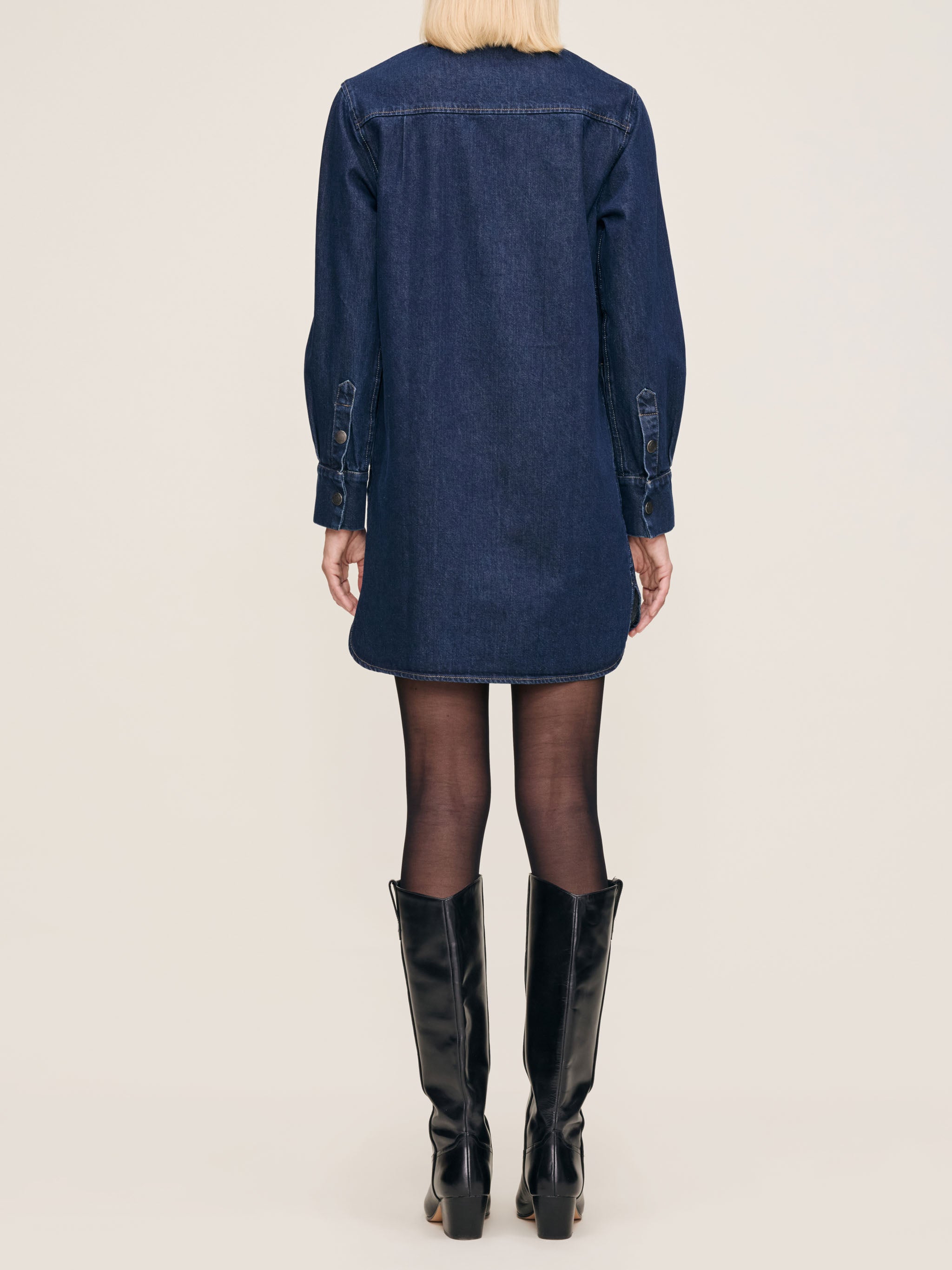 women's shirt blue denim