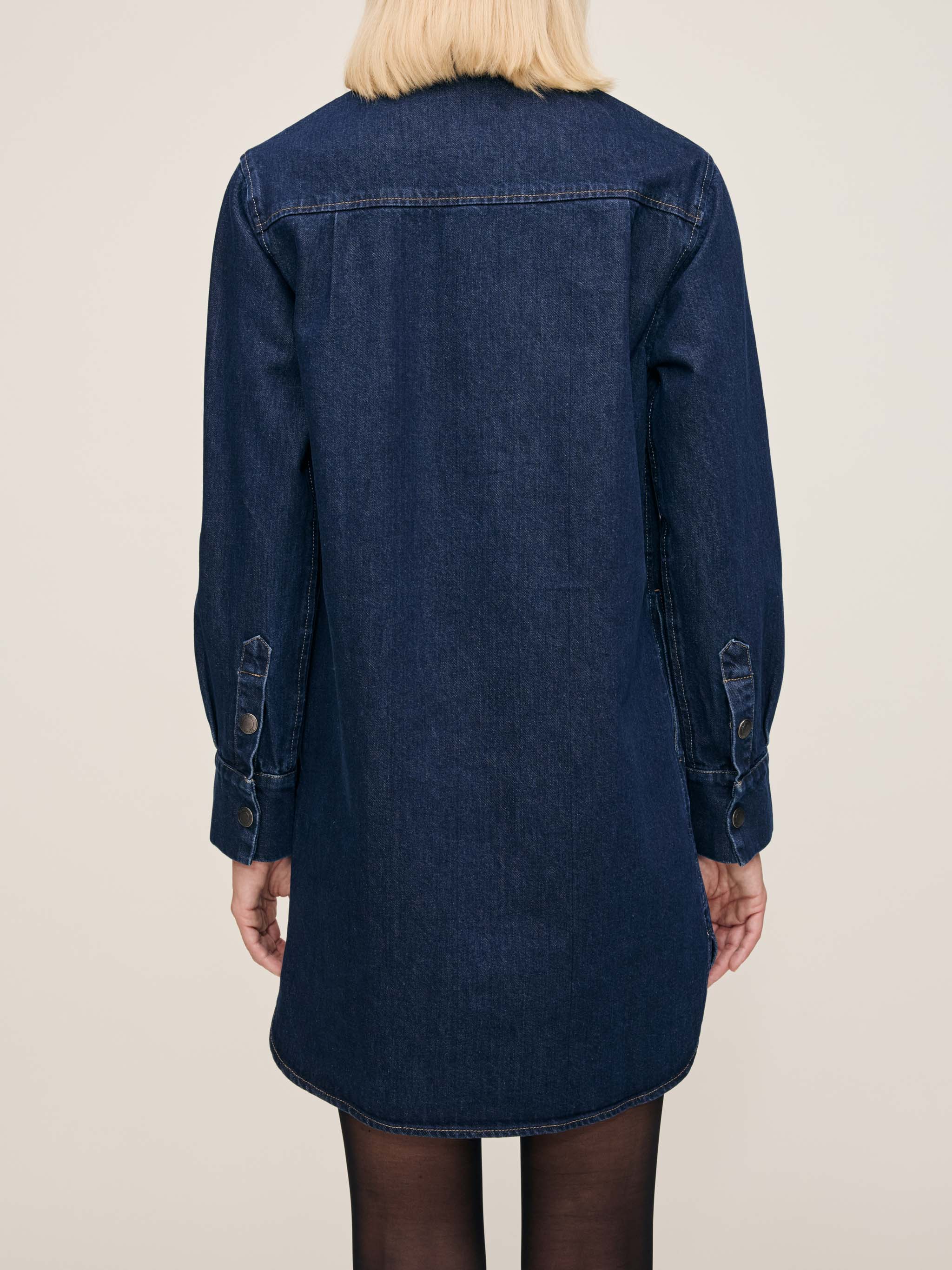 women's shirt blue denim