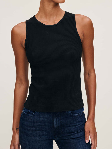 Squishy black racer tank