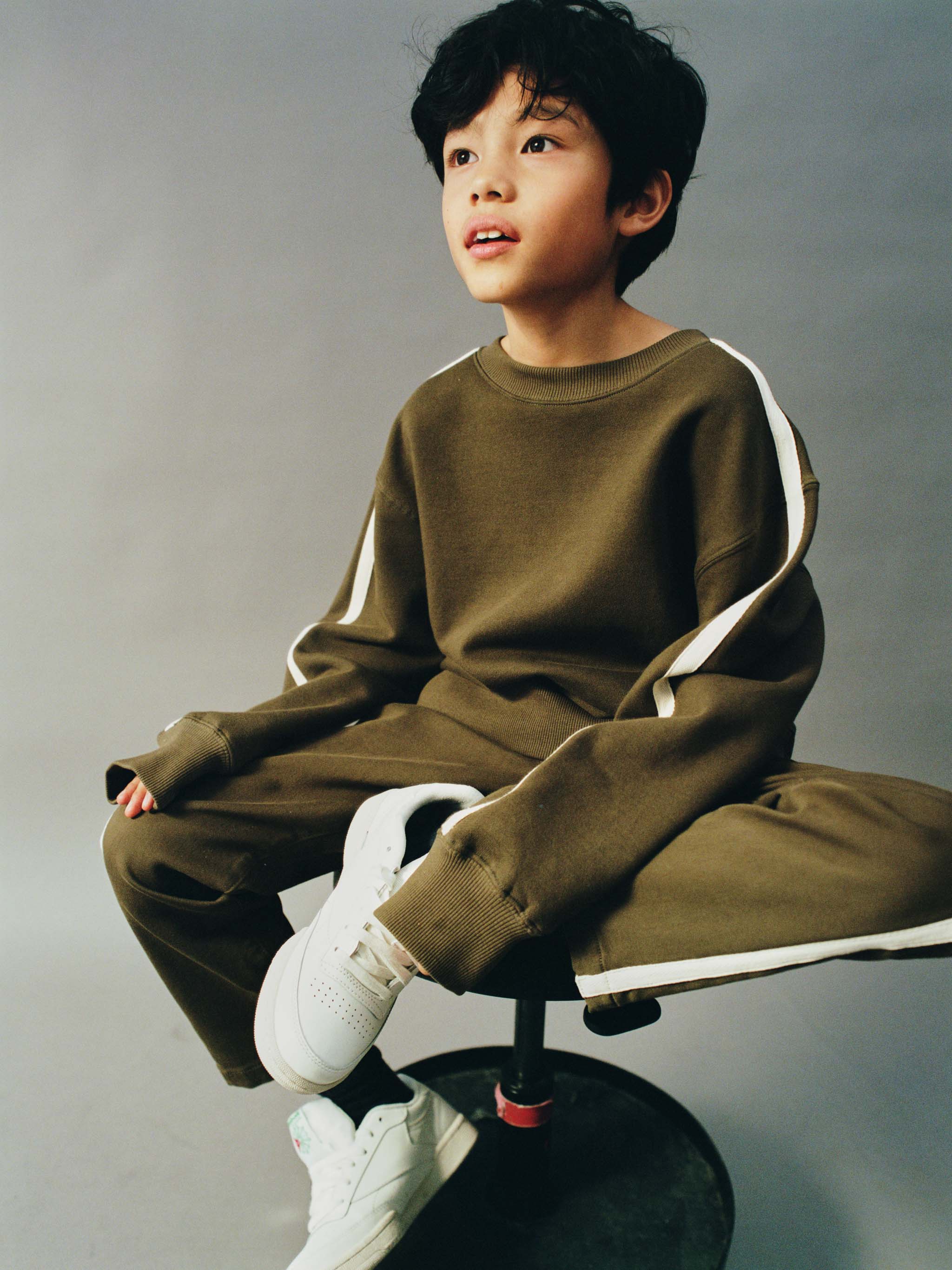 Gabe Sweatshirt | Olive Stripe