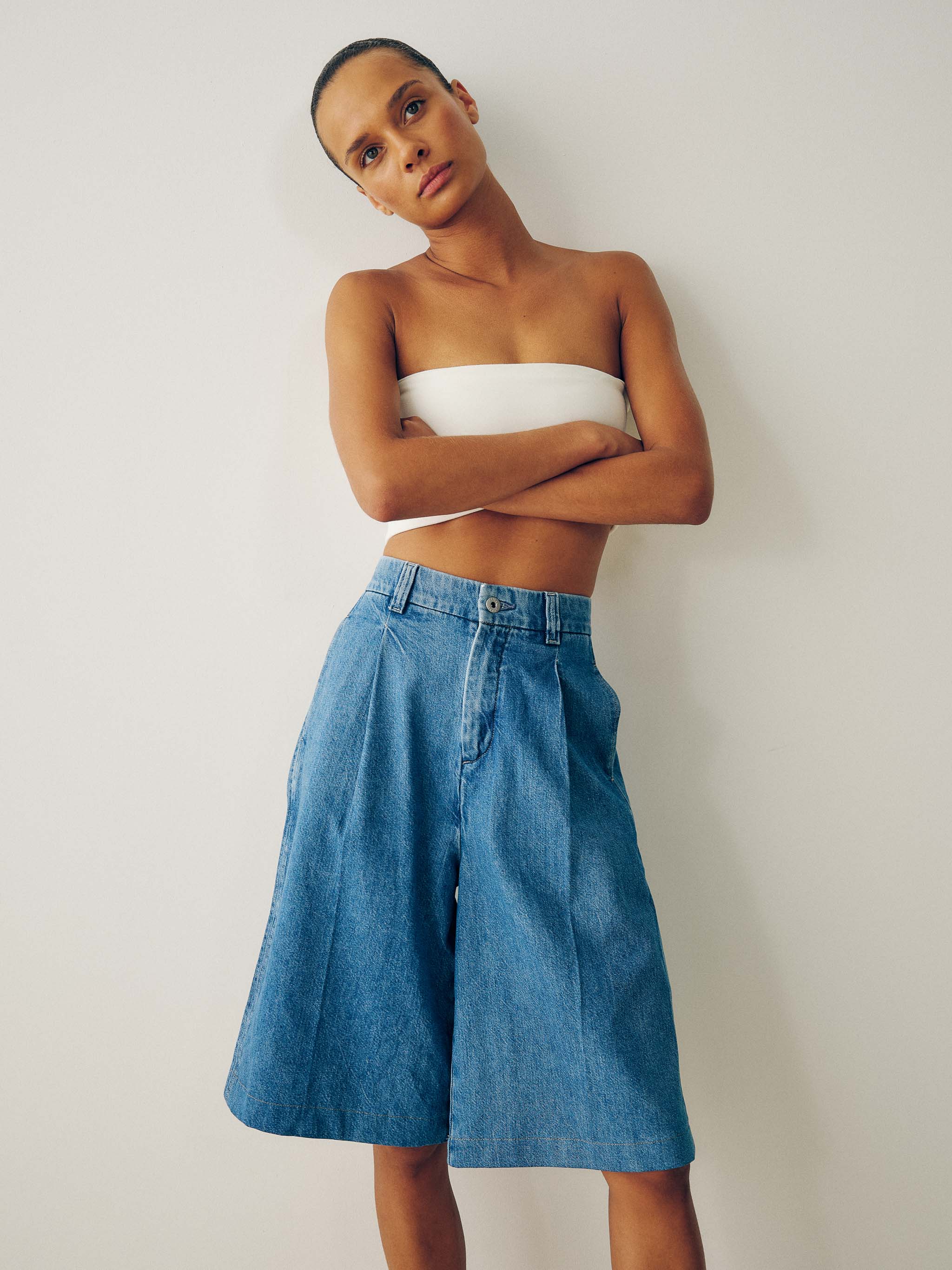 Hepburn Jean Short High Rise Pleated 12.5