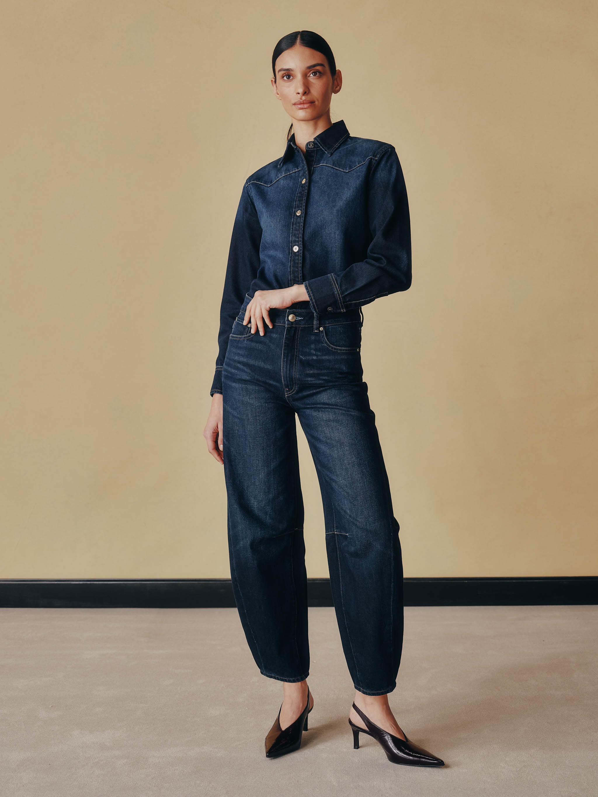 women's straight blue jean