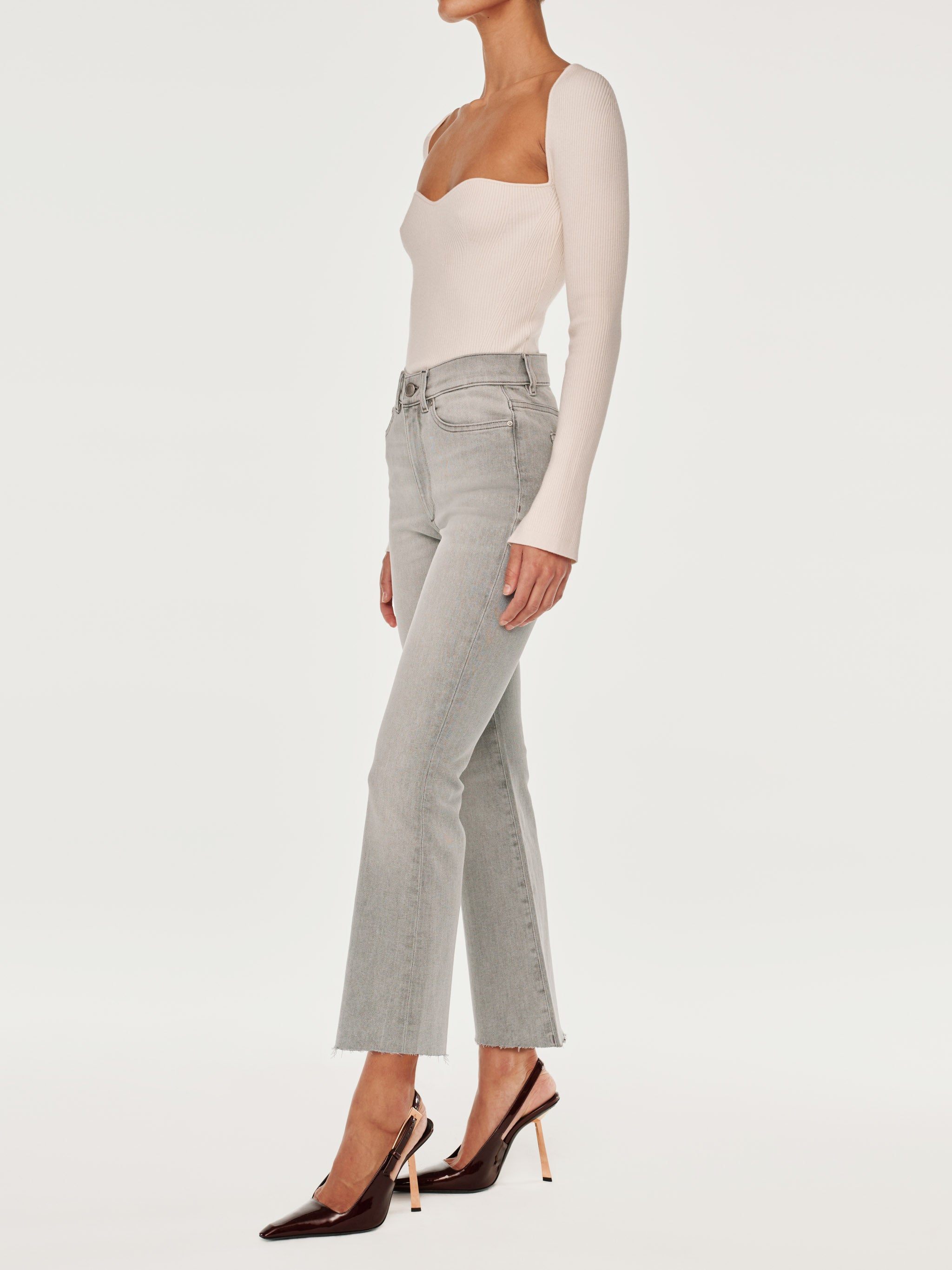 Bridget Boot High Rise Instasculpt™ Crop Jeans | Lt Smoke