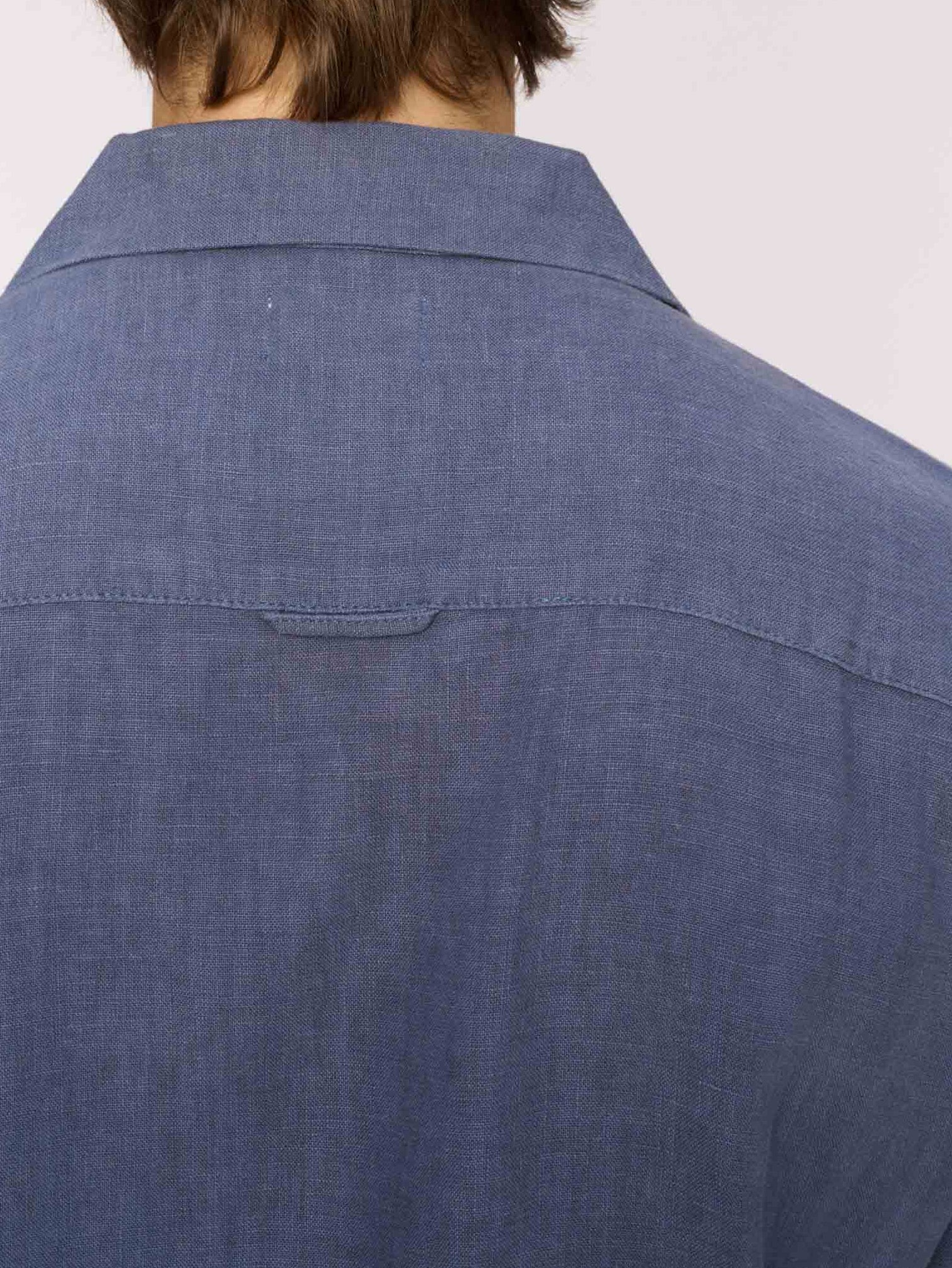 Hugh Shirt | Slate Blue Linen