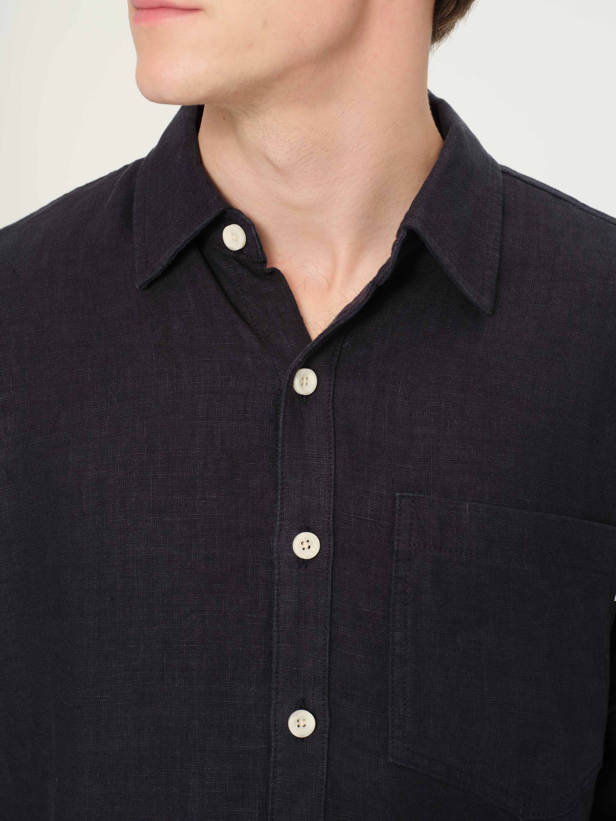 Dominick Shirt | Classic Navy Linen