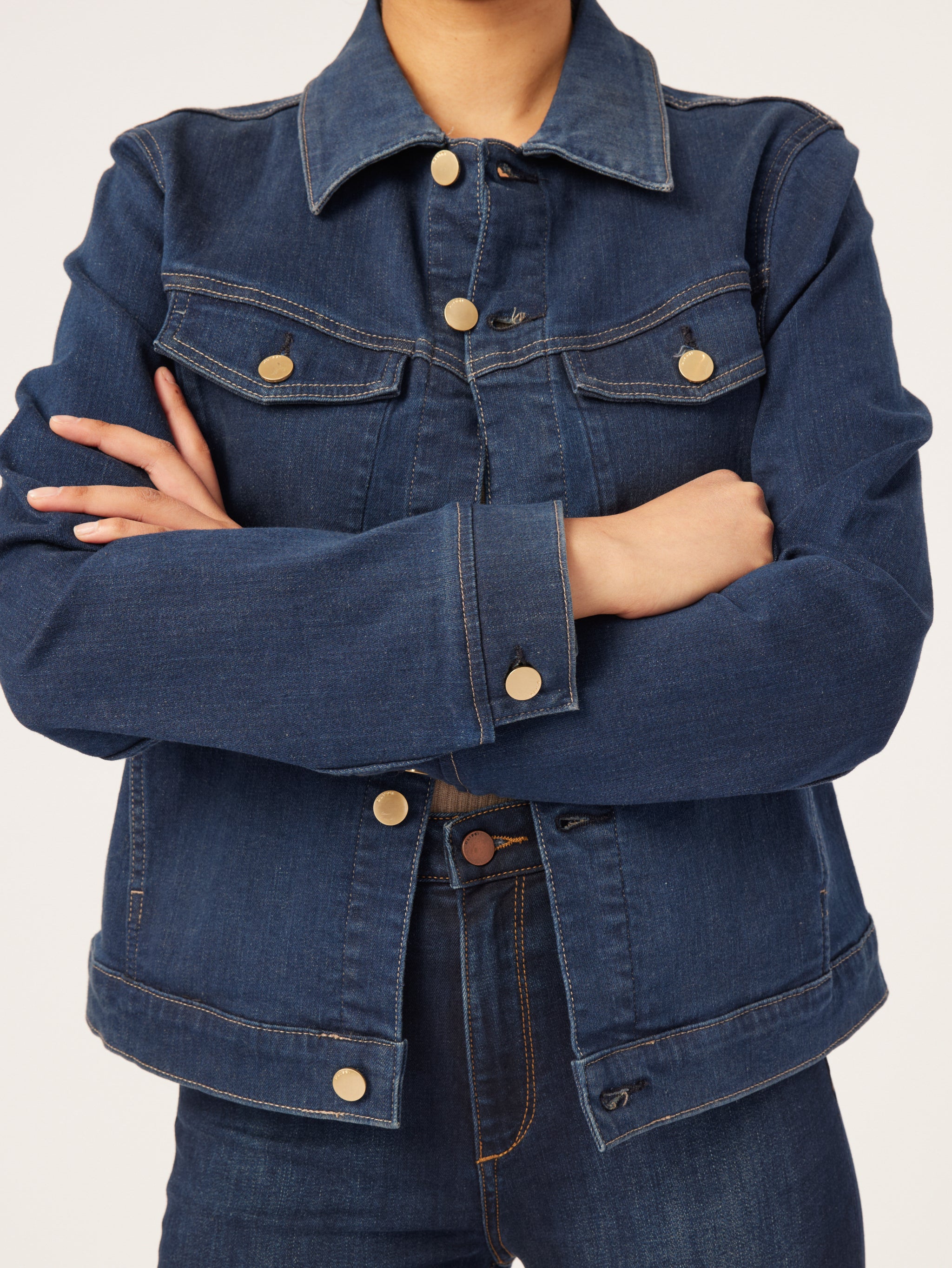 Vika Jacket Classic Denim | Mediterranean