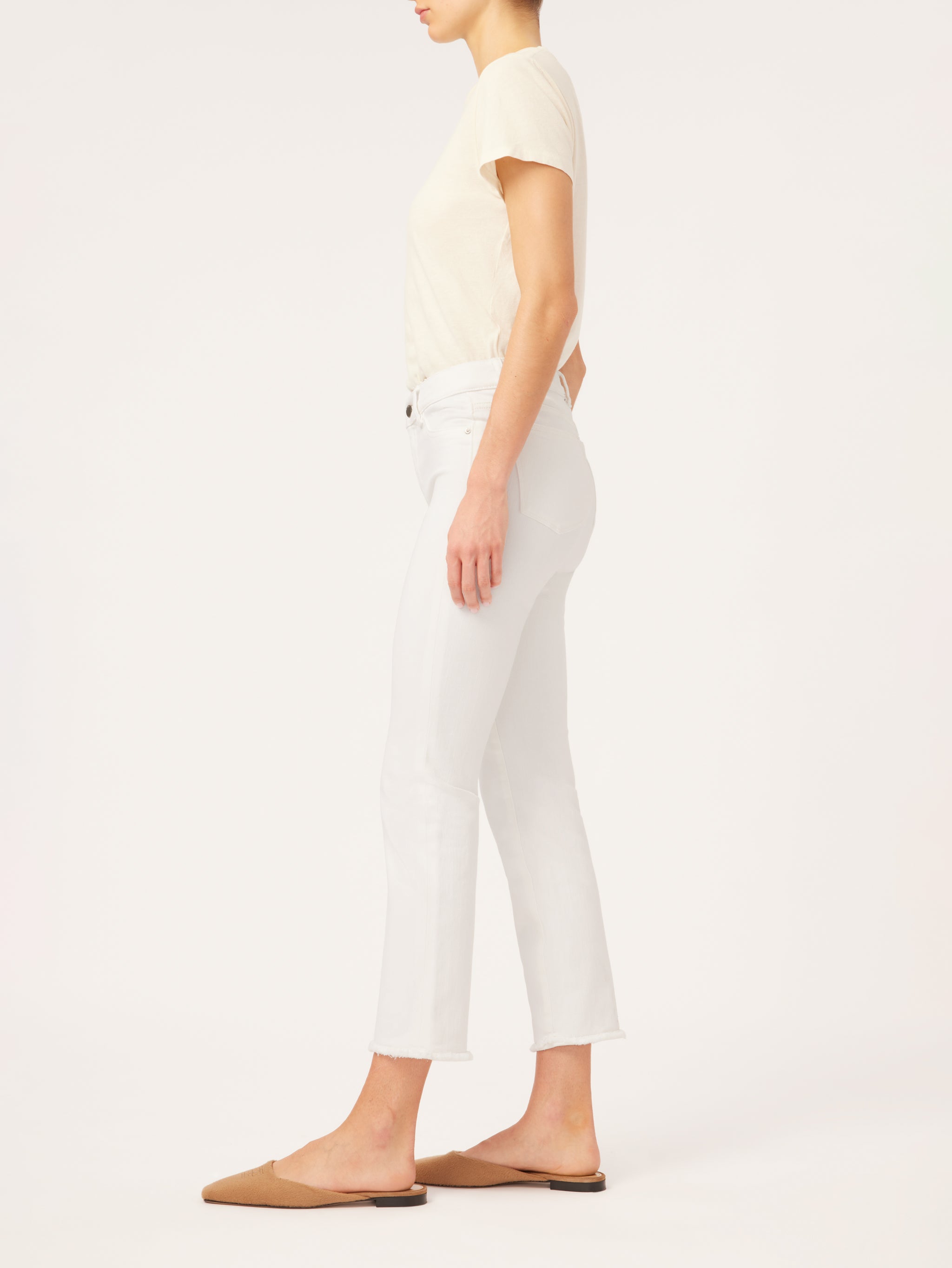 Mara Straight Mid Rise Instasculpt Ankle | Milk