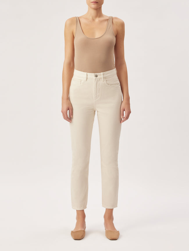 Lela Slim Ultra High Rise Vintage | Ecru