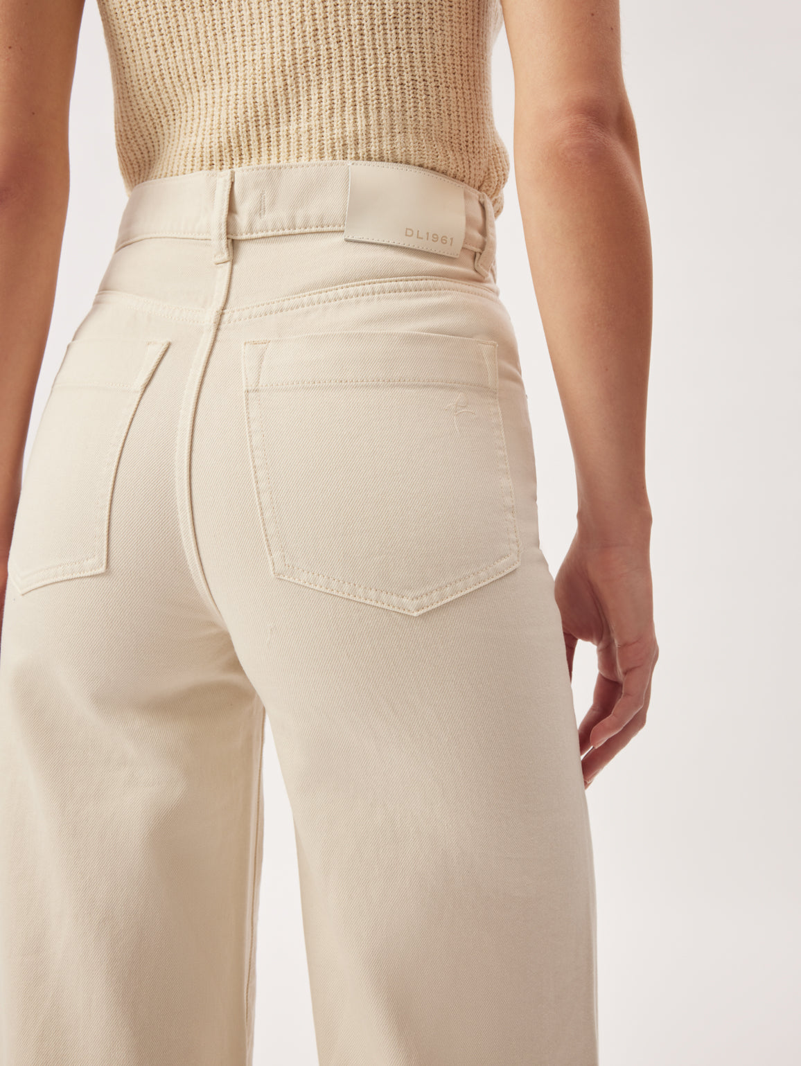 Hepburn Extra Wide Leg High Rise Vintage | Ecru