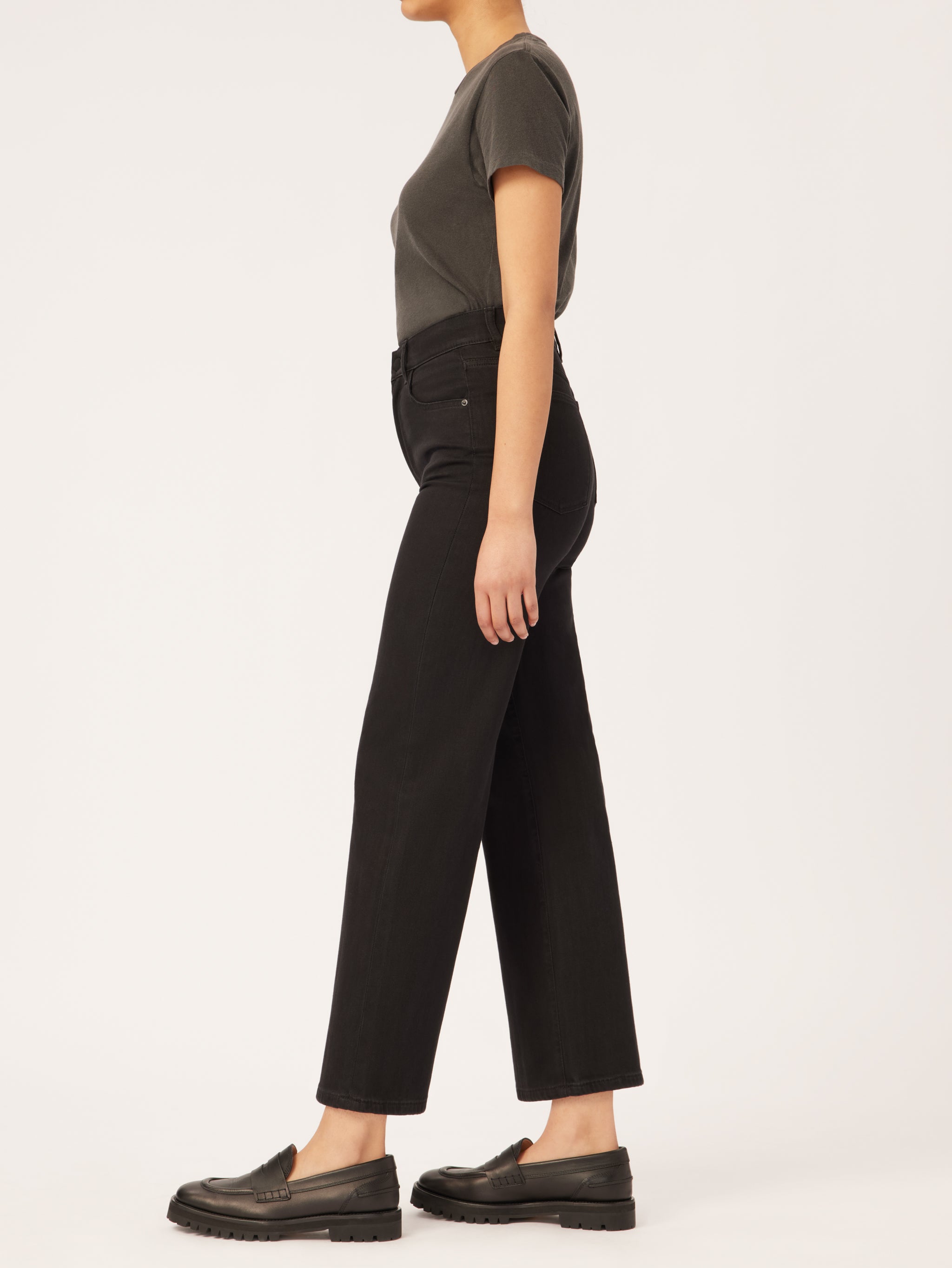 Hepburn Wide Leg High Rise Vintage | Jet Black