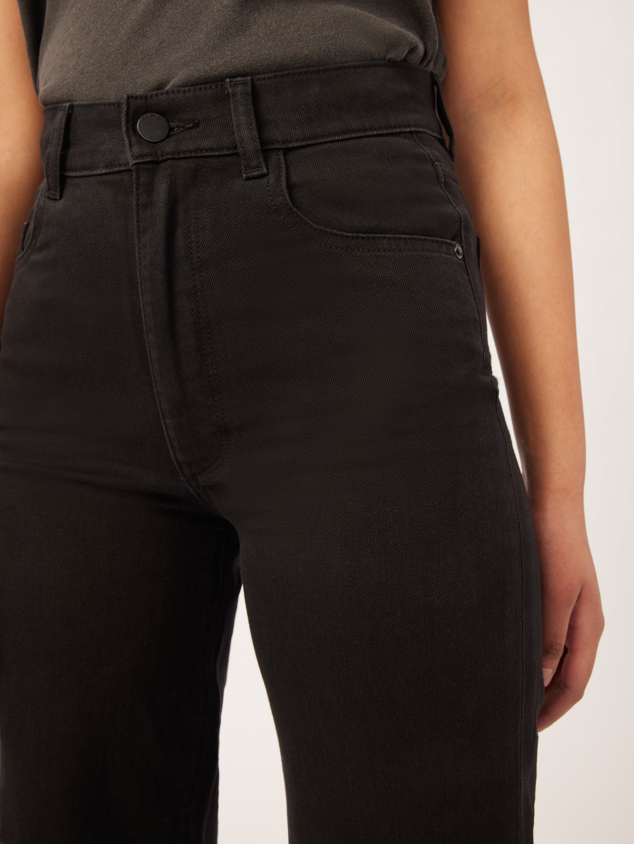 Hepburn Wide Leg High Rise Vintage | Jet Black