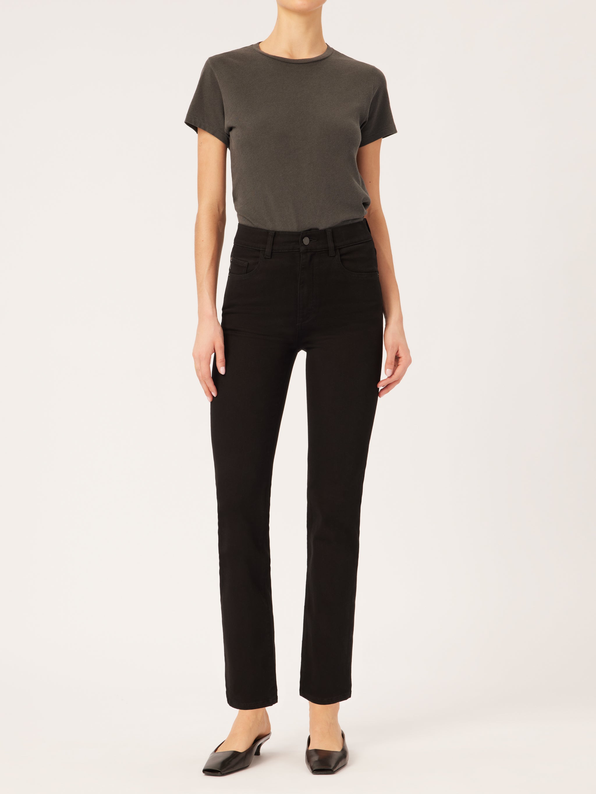 Patti Straight High Rise Vintage 27"| Black Peached