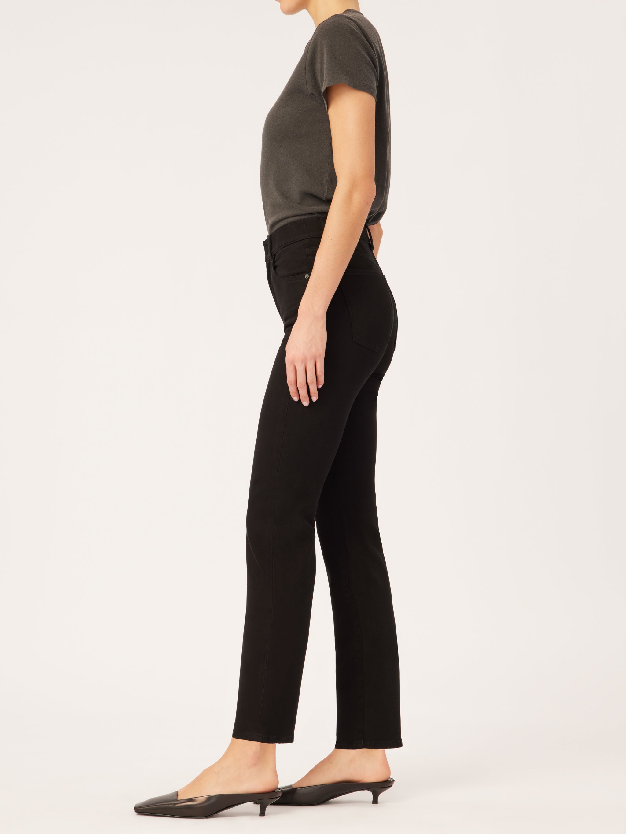 Patti Straight High Rise Vintage 27"| Black Peached