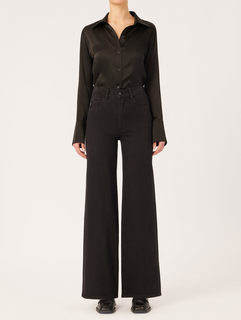 Hepburn Wide Leg High Rise Vintage 33" | Vibrant Rinse