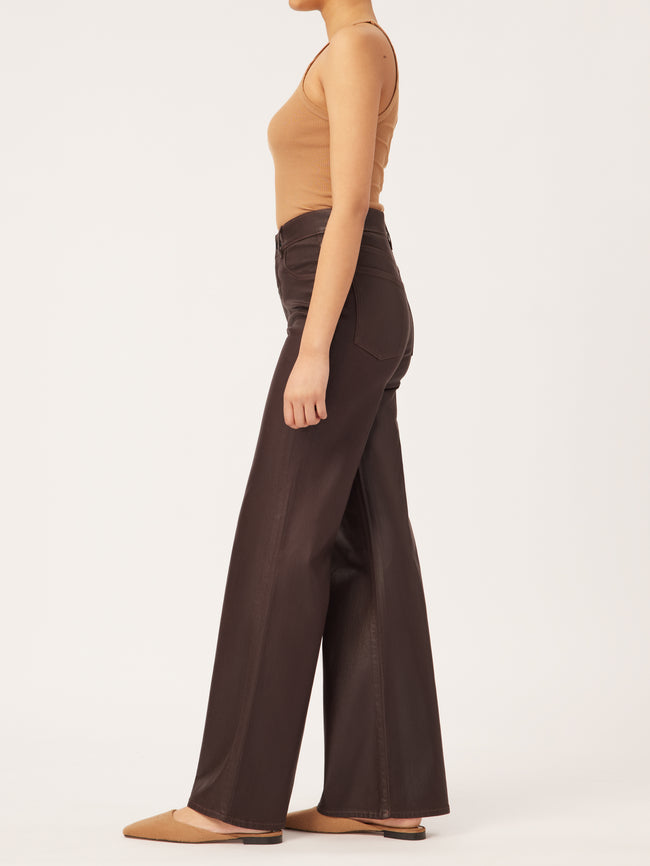 Hepburn Wide Leg  High Rise Vintage 32" | Dark Mocha