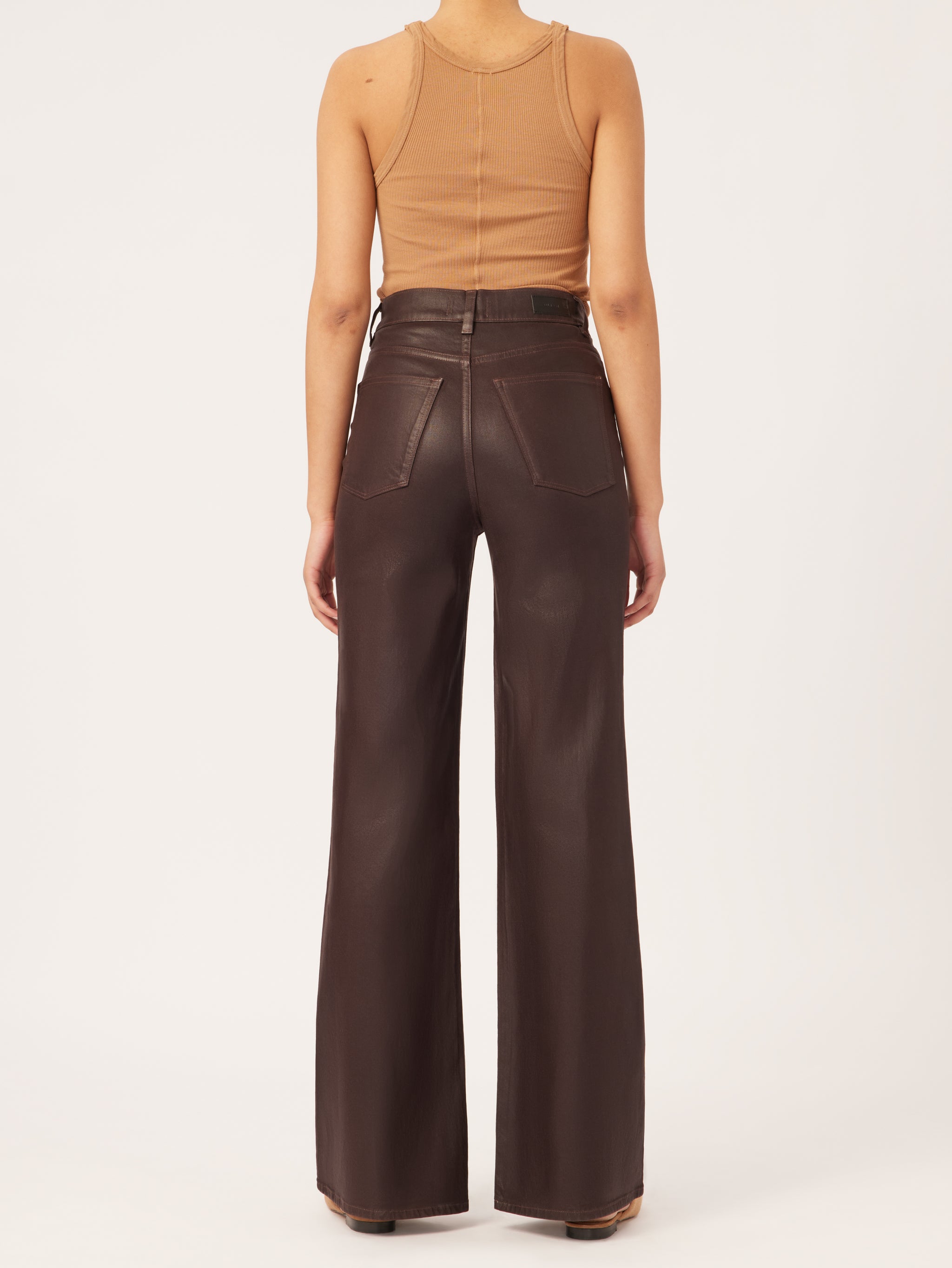Hepburn Wide Leg  High Rise Vintage 32" | Dark Mocha