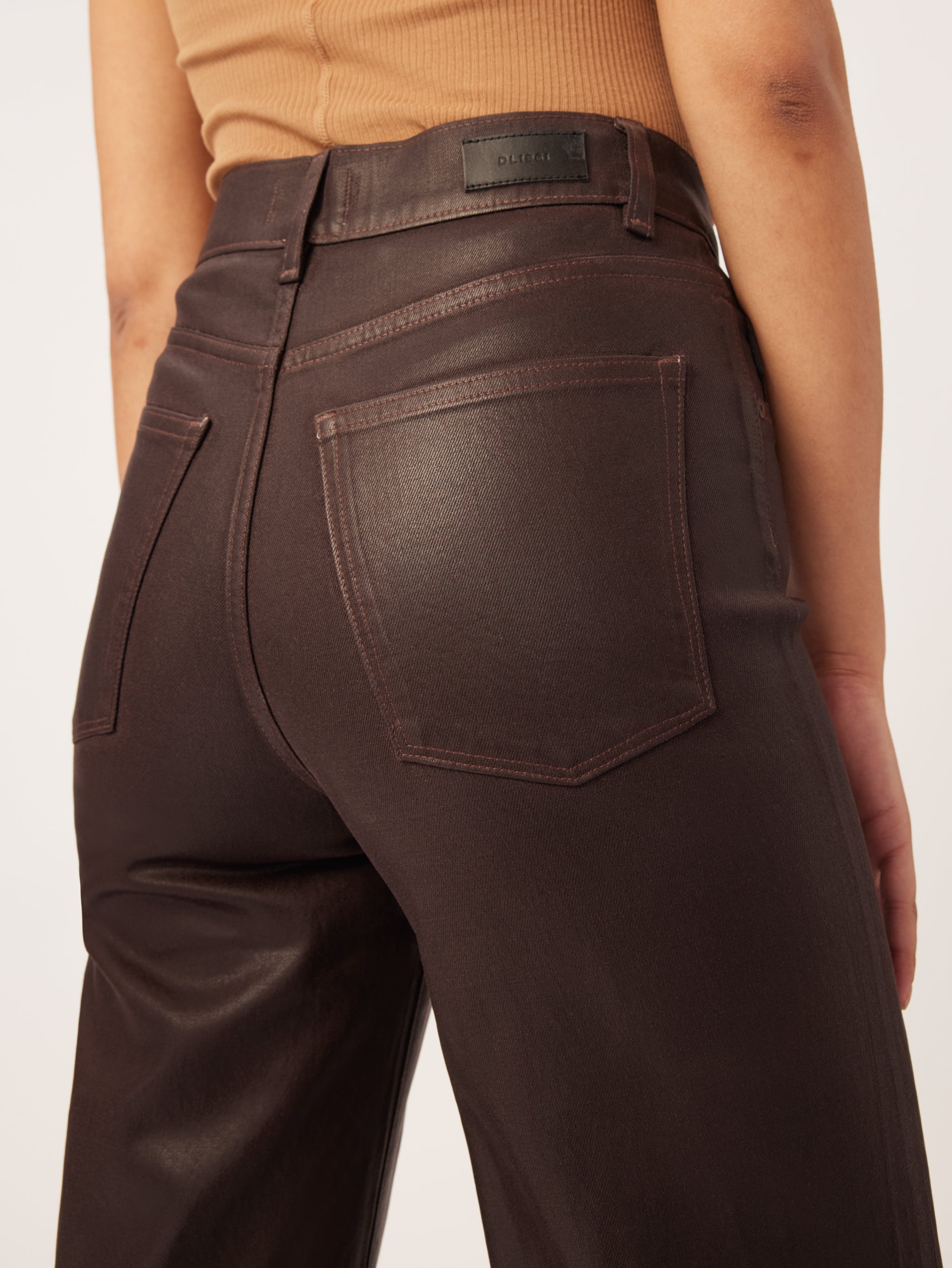Hepburn Wide Leg  High Rise Vintage 32" | Dark Mocha