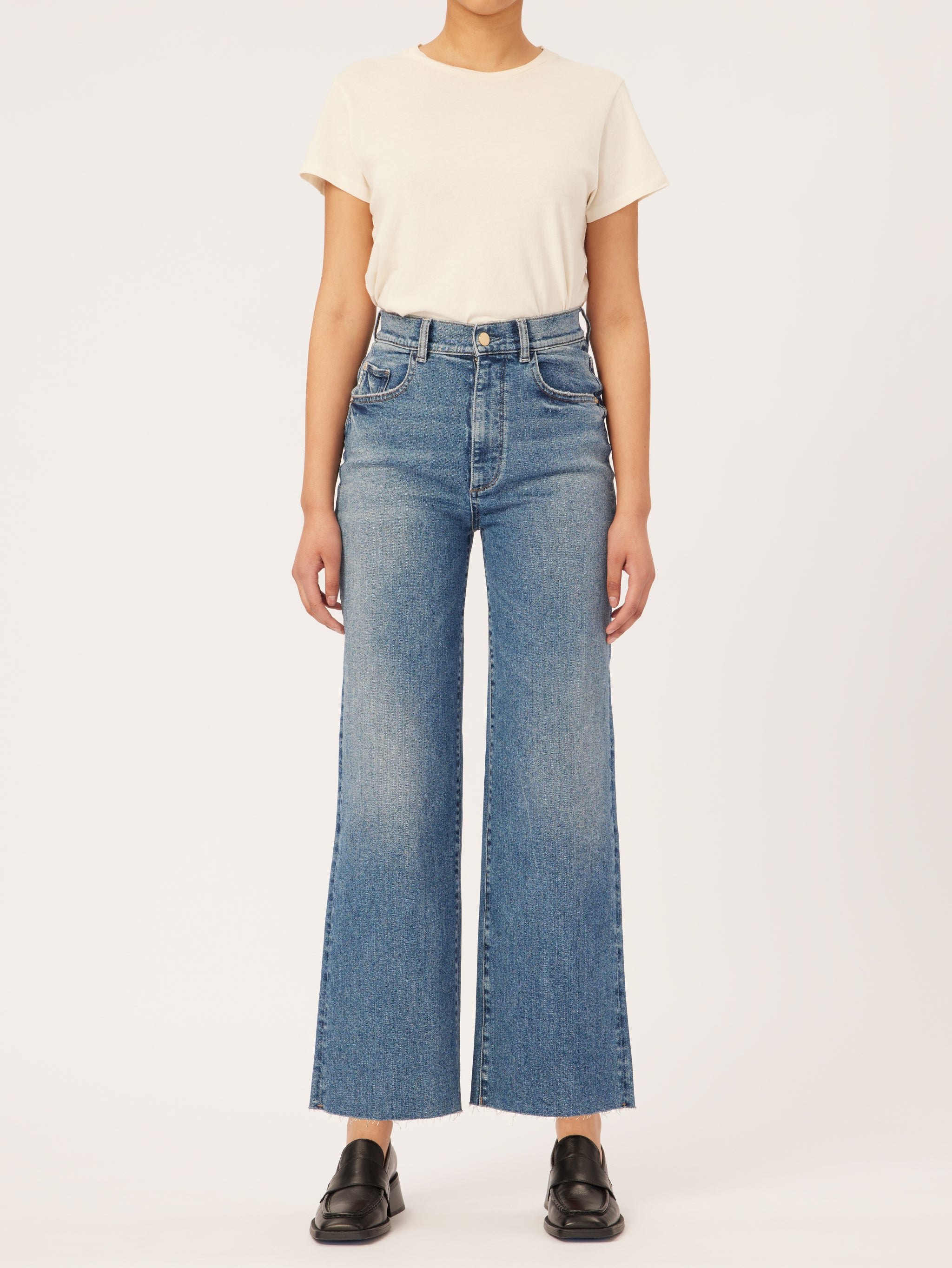 Hepburn Wide Leg High Rise Vintage Jeans | East Lake