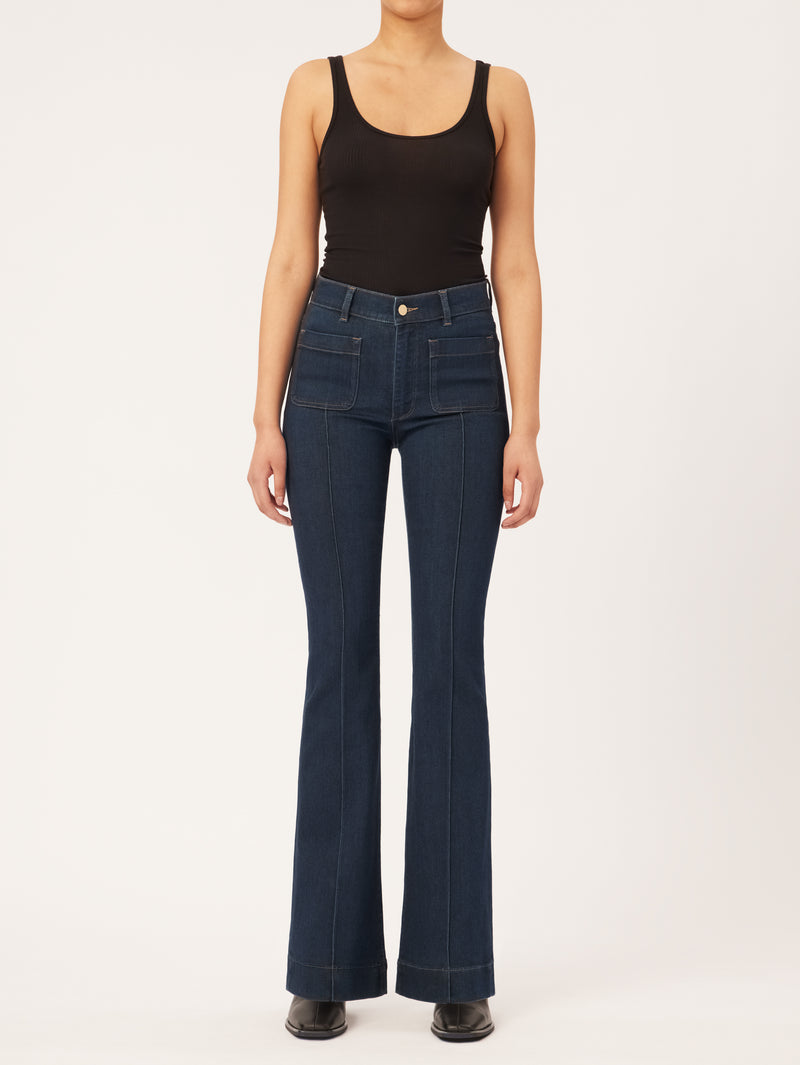 Bridget Boot High Rise Instasculpt Crop  | Milk Frayed